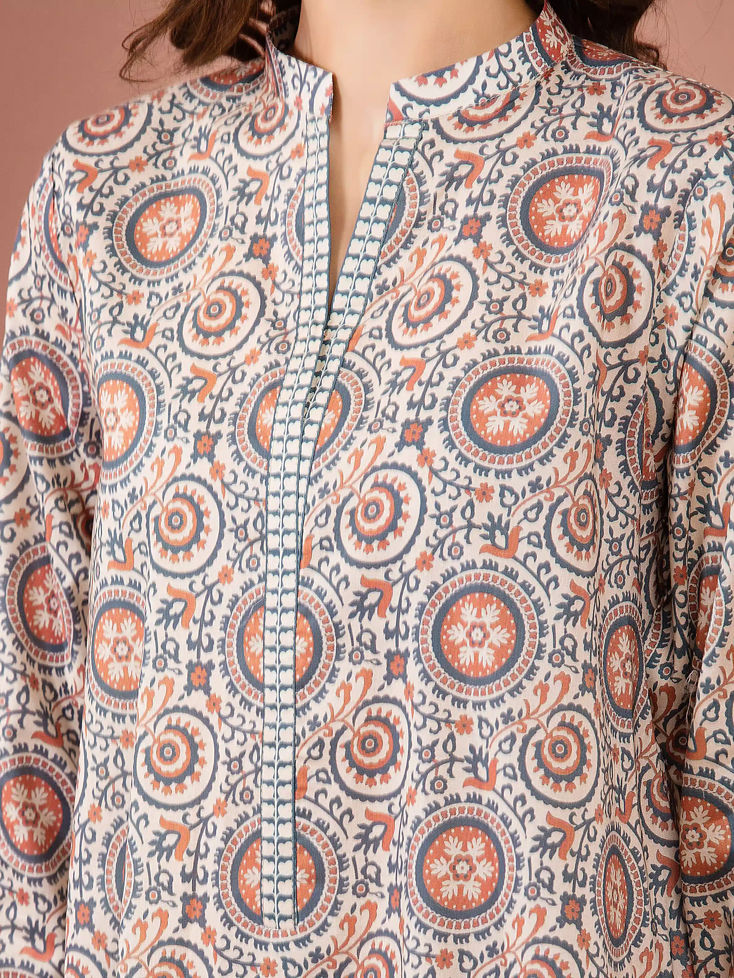 Unstitched Printed Lawn Suit - EWU5A1-35256-3P - Image 4