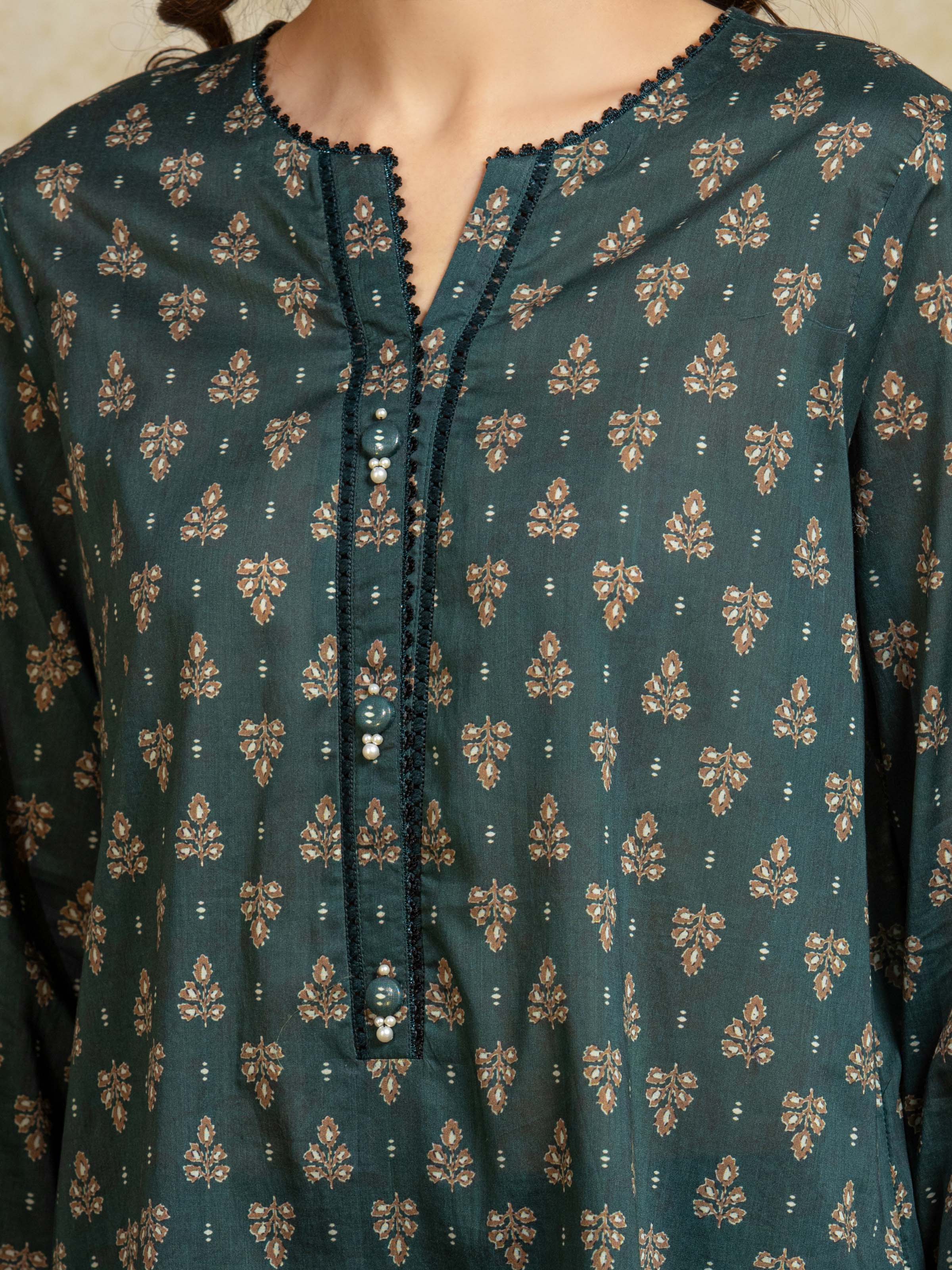 Unstitched Printed Khaddar Suit - EWU5A3-35933-3P - Image 3