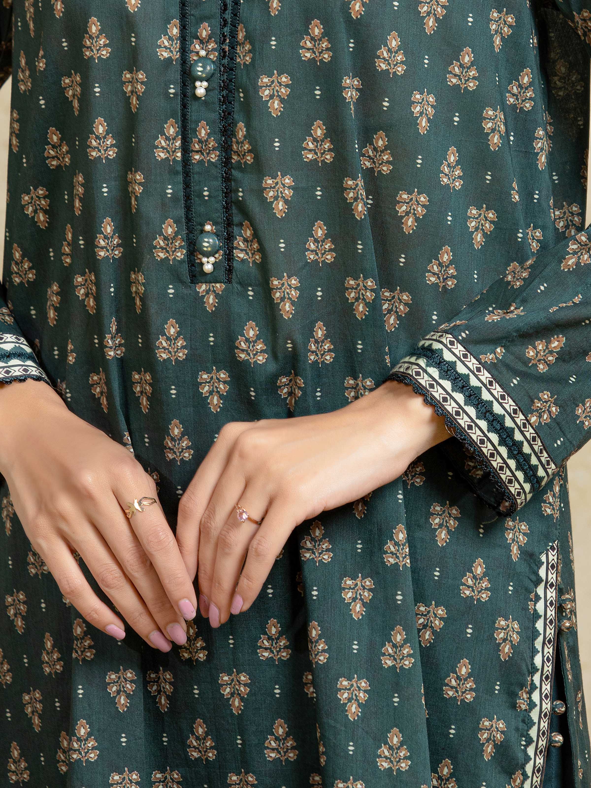 Unstitched Printed Khaddar Suit - EWU5A3-35933-3P - Image 4