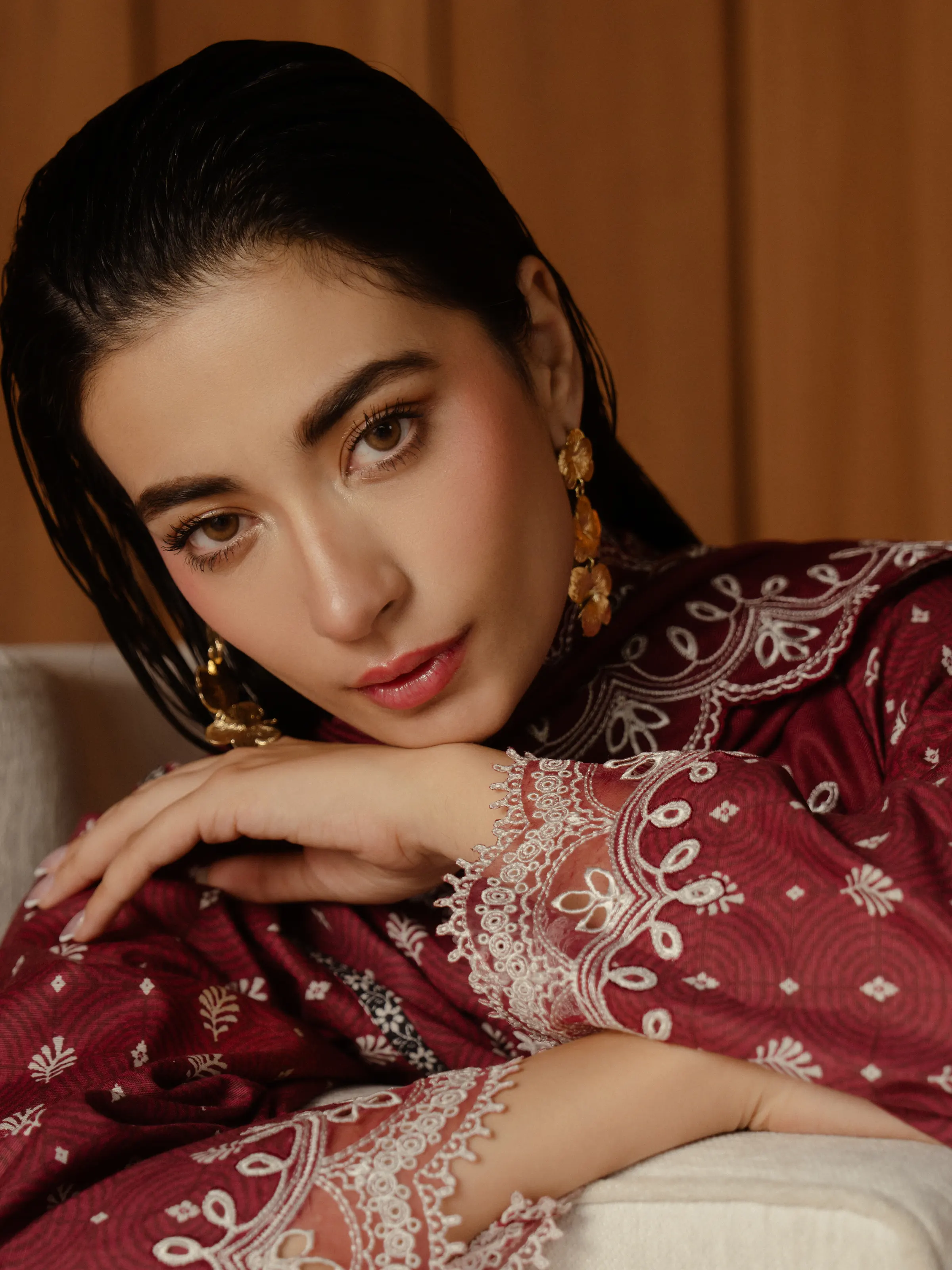 Unstitched Embroidered Marina Twill Suit - EWU24V14-30188-3P - Image 6
