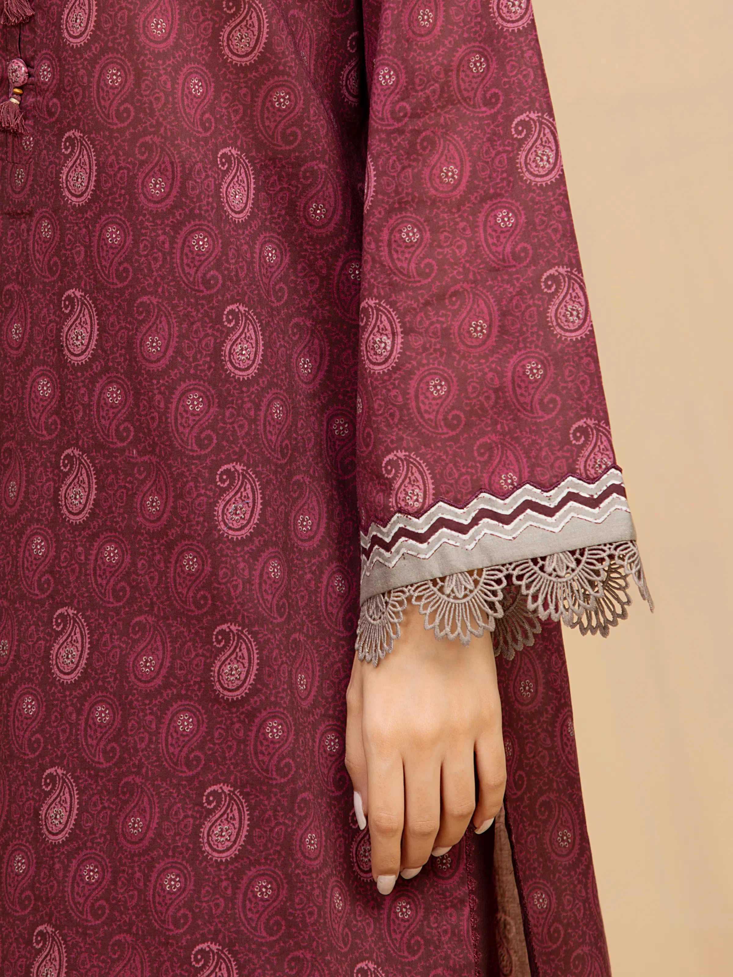Unstitched Printed Khaddar Suit - EWU5A3-35991-3P - Image 4