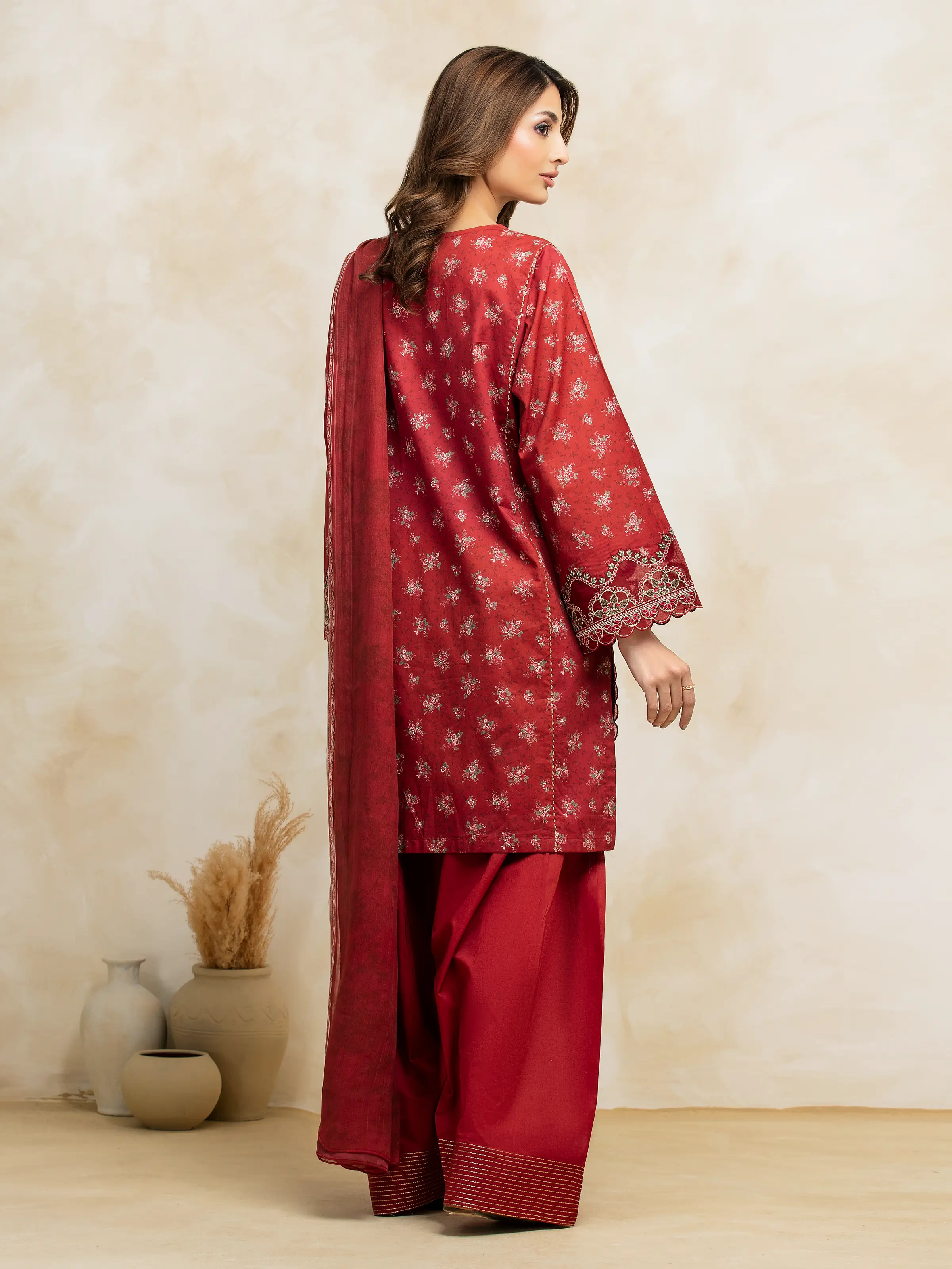 Unstitched Embroidered Lawn Suit - EWU5V1-31186-3P - Image 2