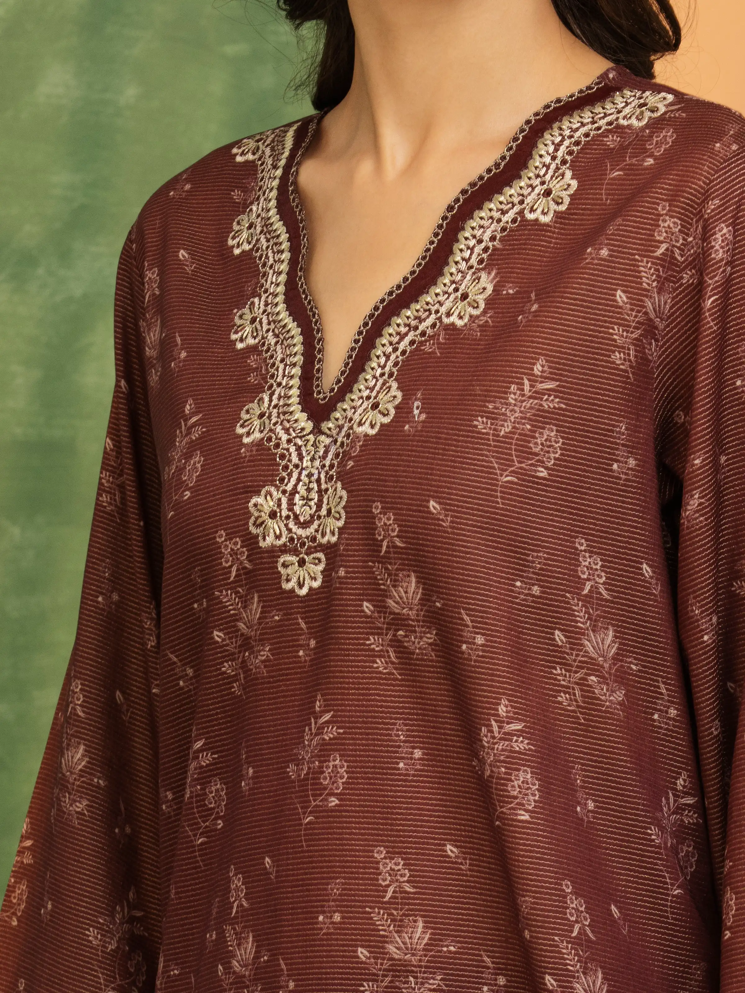 Unstitched Embroidered Lawn Suit - EWU5V1-31198-3P - Image 3