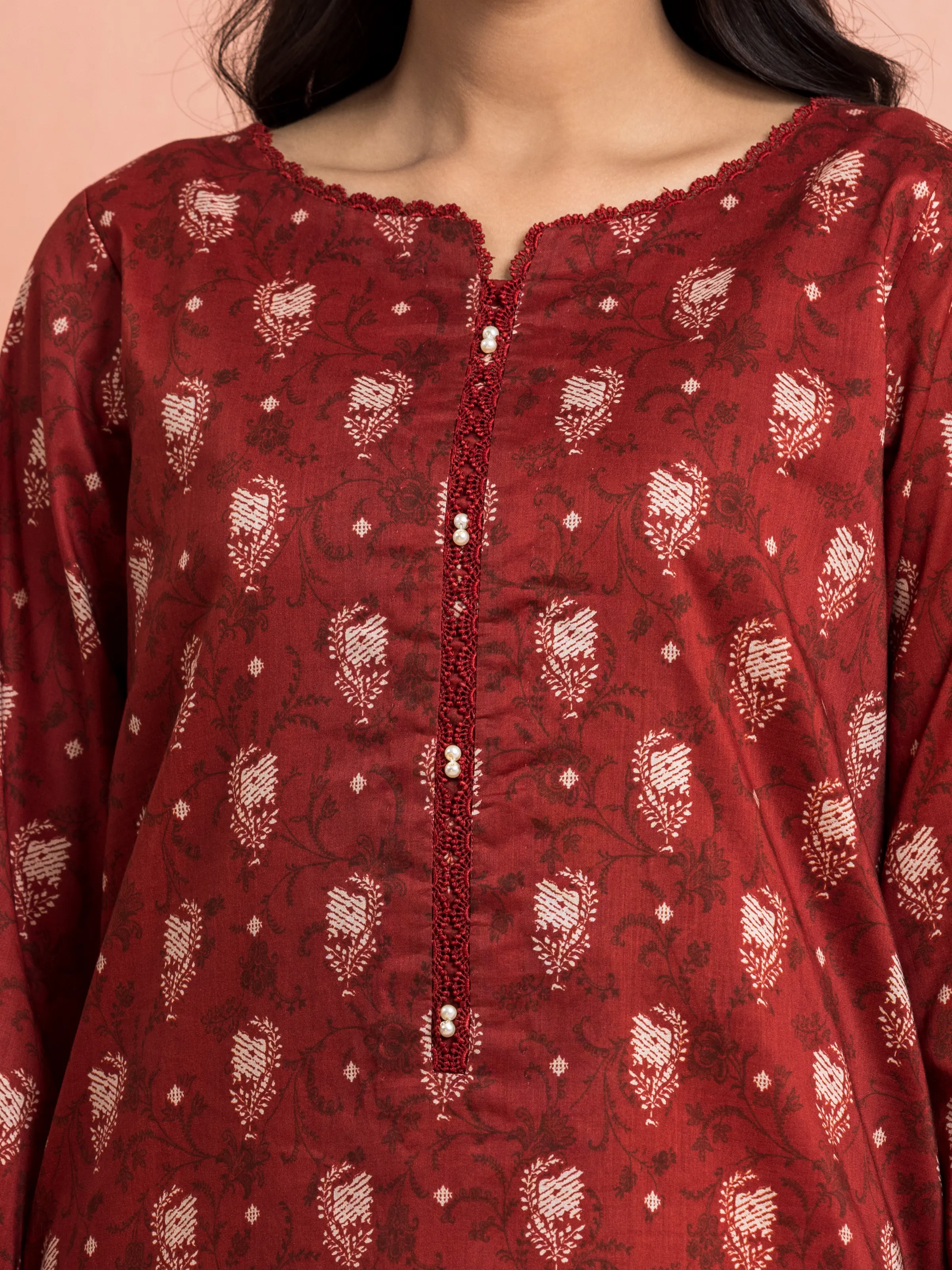 Unstitched Printed Khaddar Suit - EWU24M3-074 - Image 3