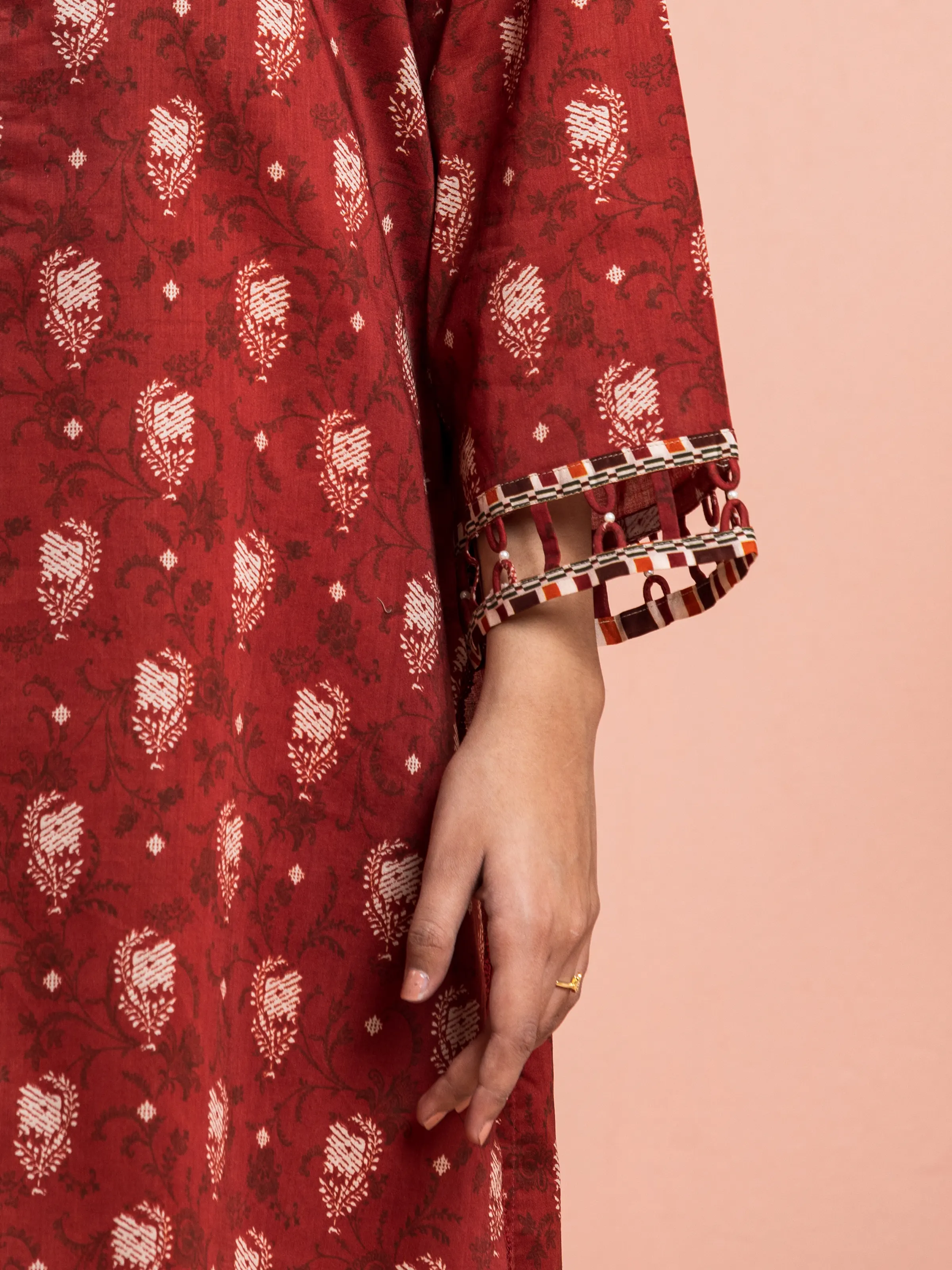 Unstitched Printed Khaddar Suit - EWU24M3-074 - Image 4
