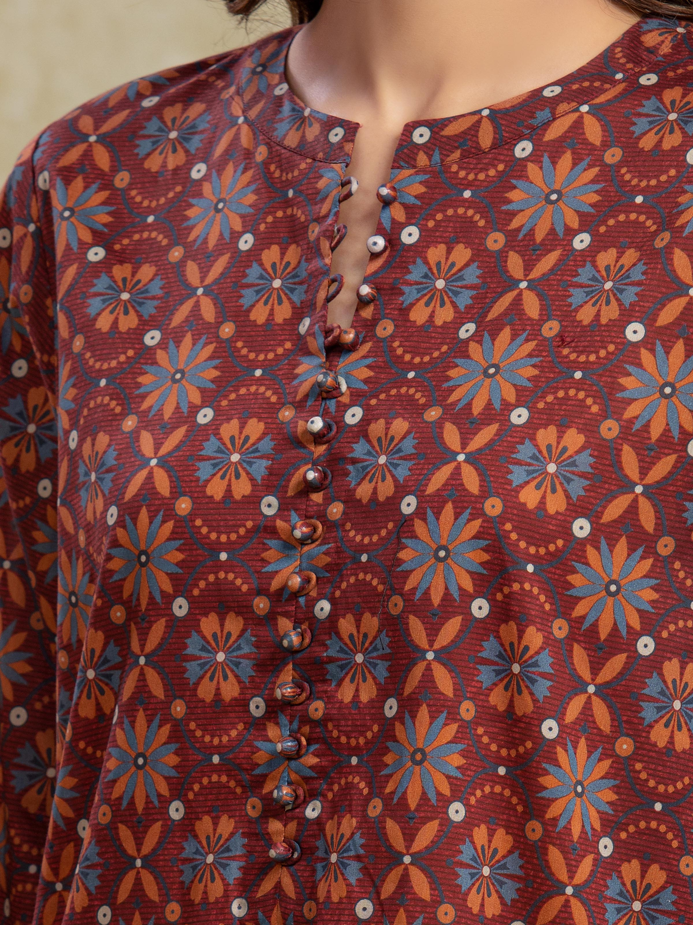 Unstitched Printed Khaddar Suit - EWU5A3-35989-3P - Image 4