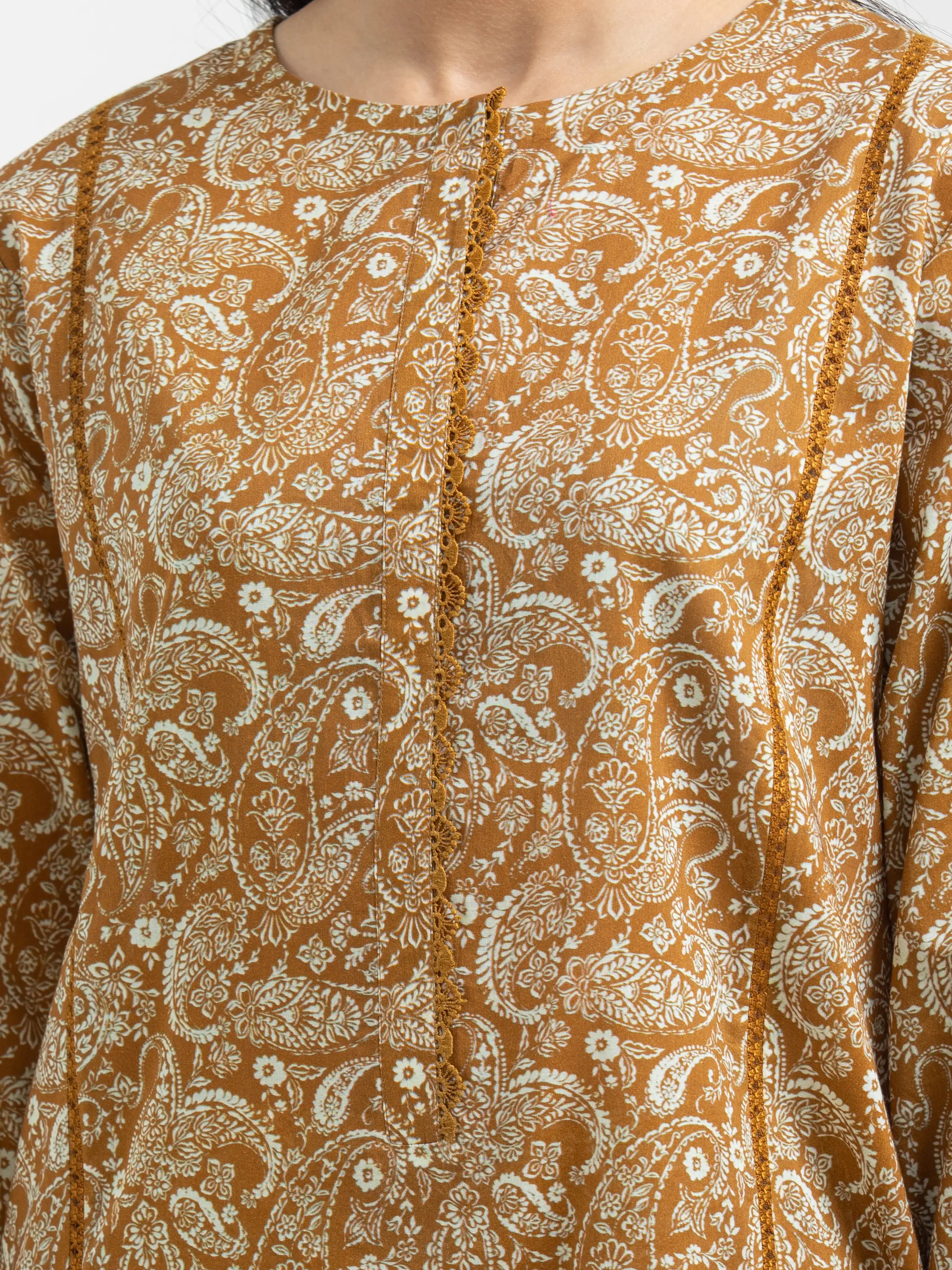 Unstitched Printed Khaddar Suit - EWU24M3-089-3P - Image 3