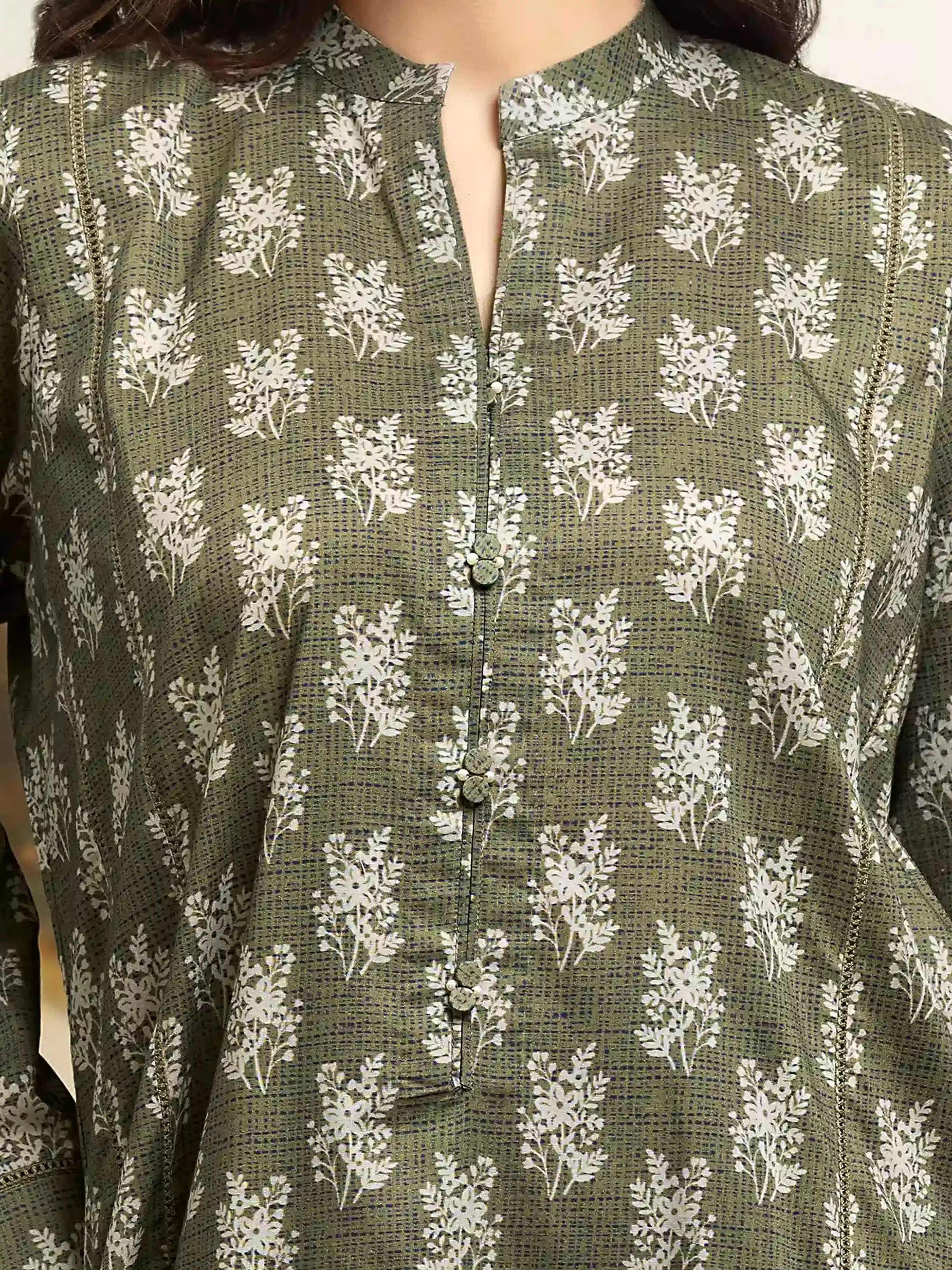 Unstitched Printed Khaddar Suit - EWU24A3-29821-3P - Image 5