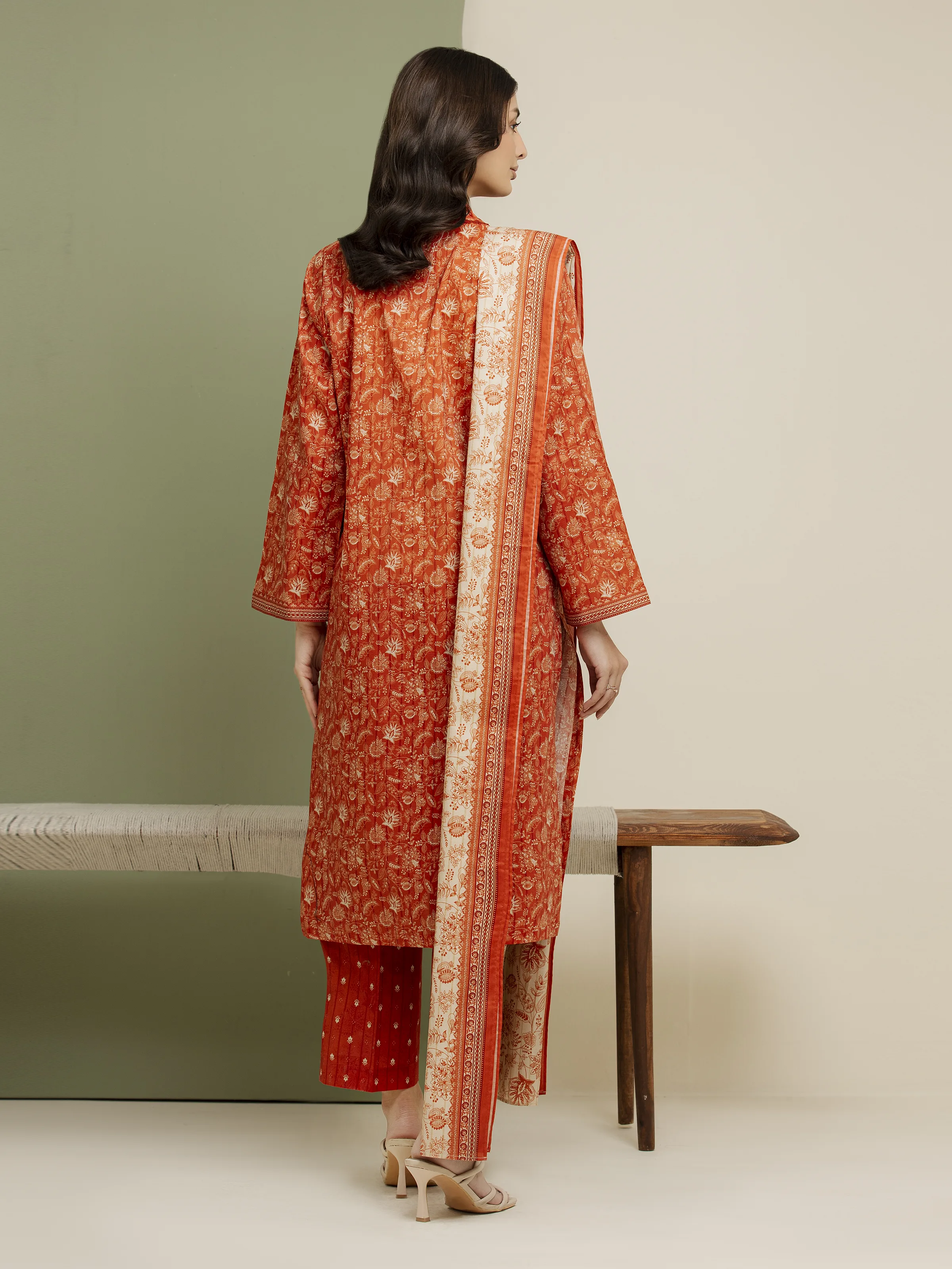 Unstitched Printed Lawn Suit - EWU5A1-35041-3P - Image 2