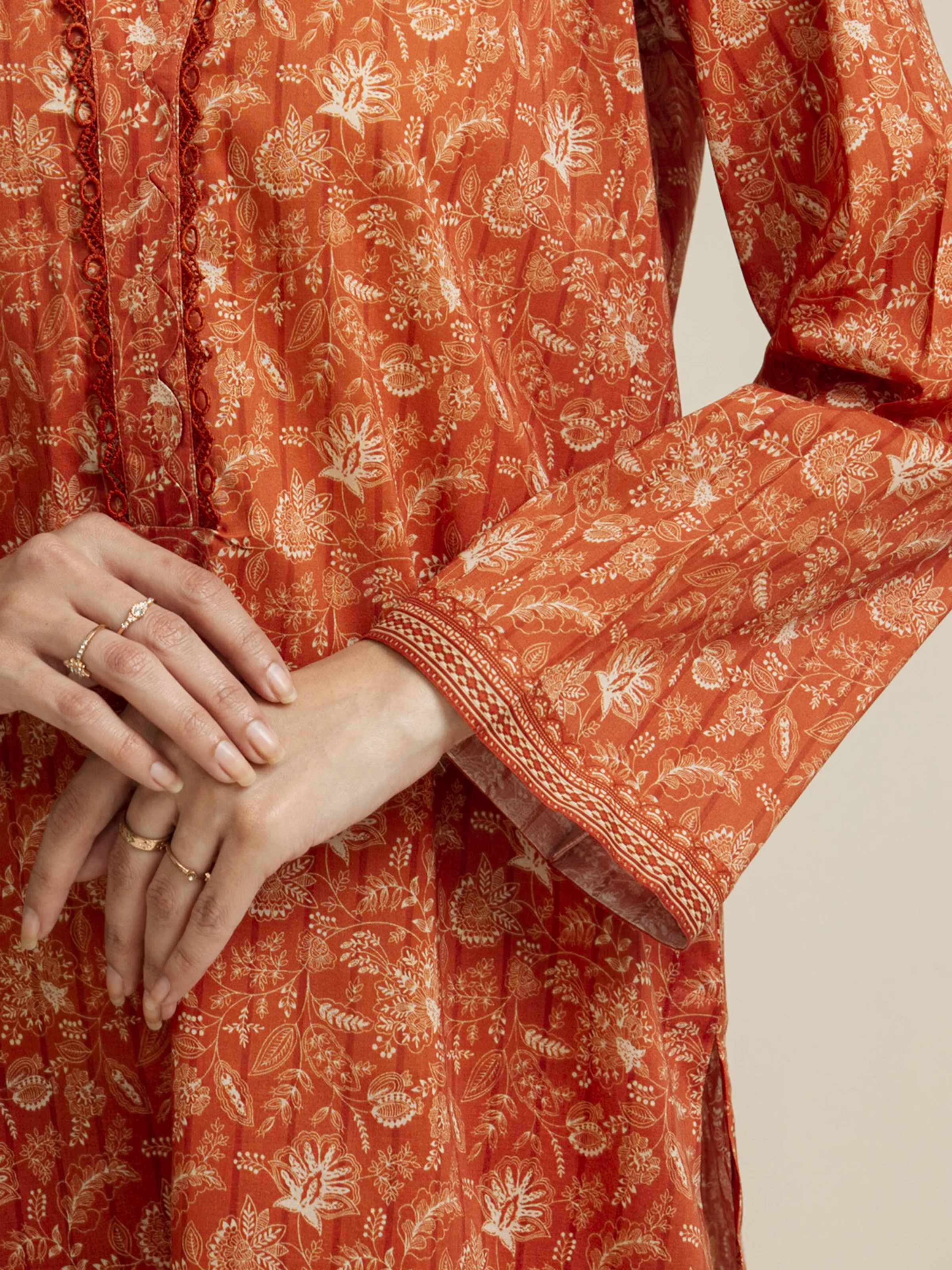 Unstitched Printed Lawn Suit - EWU5A1-35041-3P - Image 6