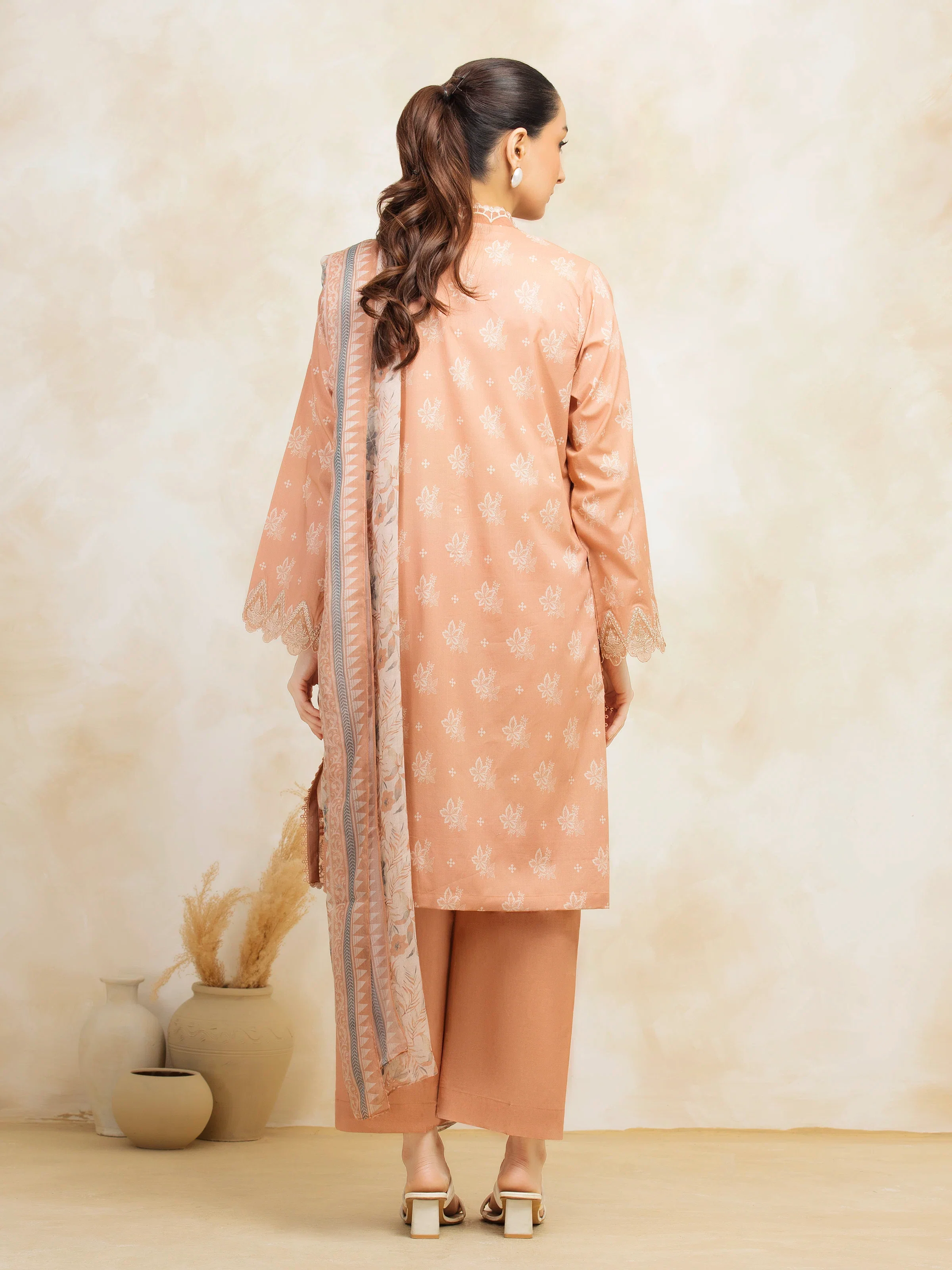 Unstitched Embroidered Lawn Suit - EWU5V1-31061-3P - Image 2