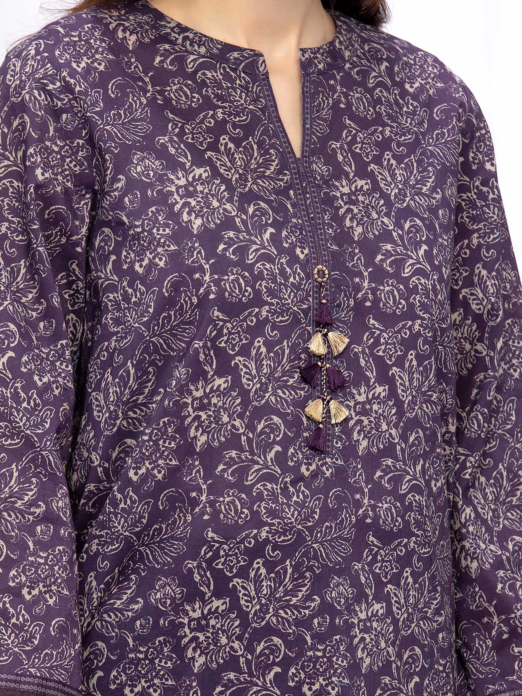 Unstitched Printed Khaddar Suit - EWU5A3-36004-3P - Image 3