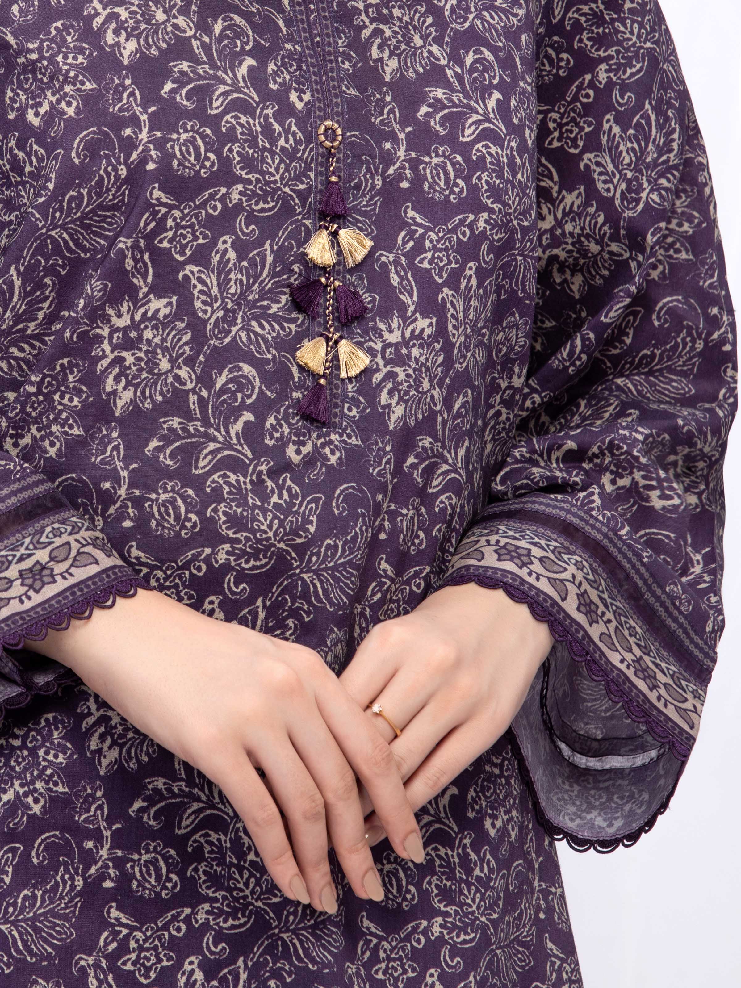 Unstitched Printed Khaddar Suit - EWU5A3-36004-3P - Image 4