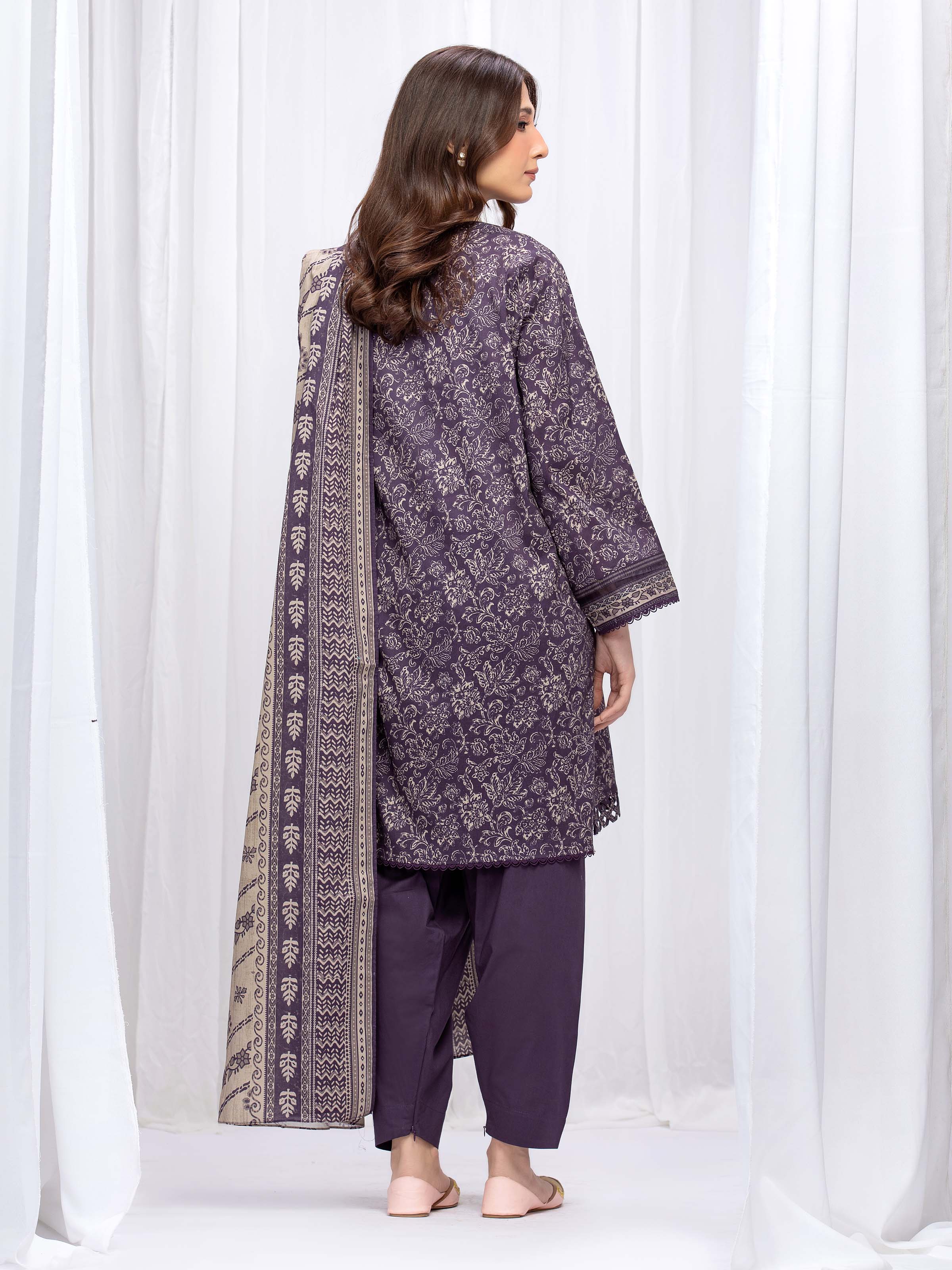 Unstitched Printed Khaddar Suit - EWU5A3-36004-3P - Image 6