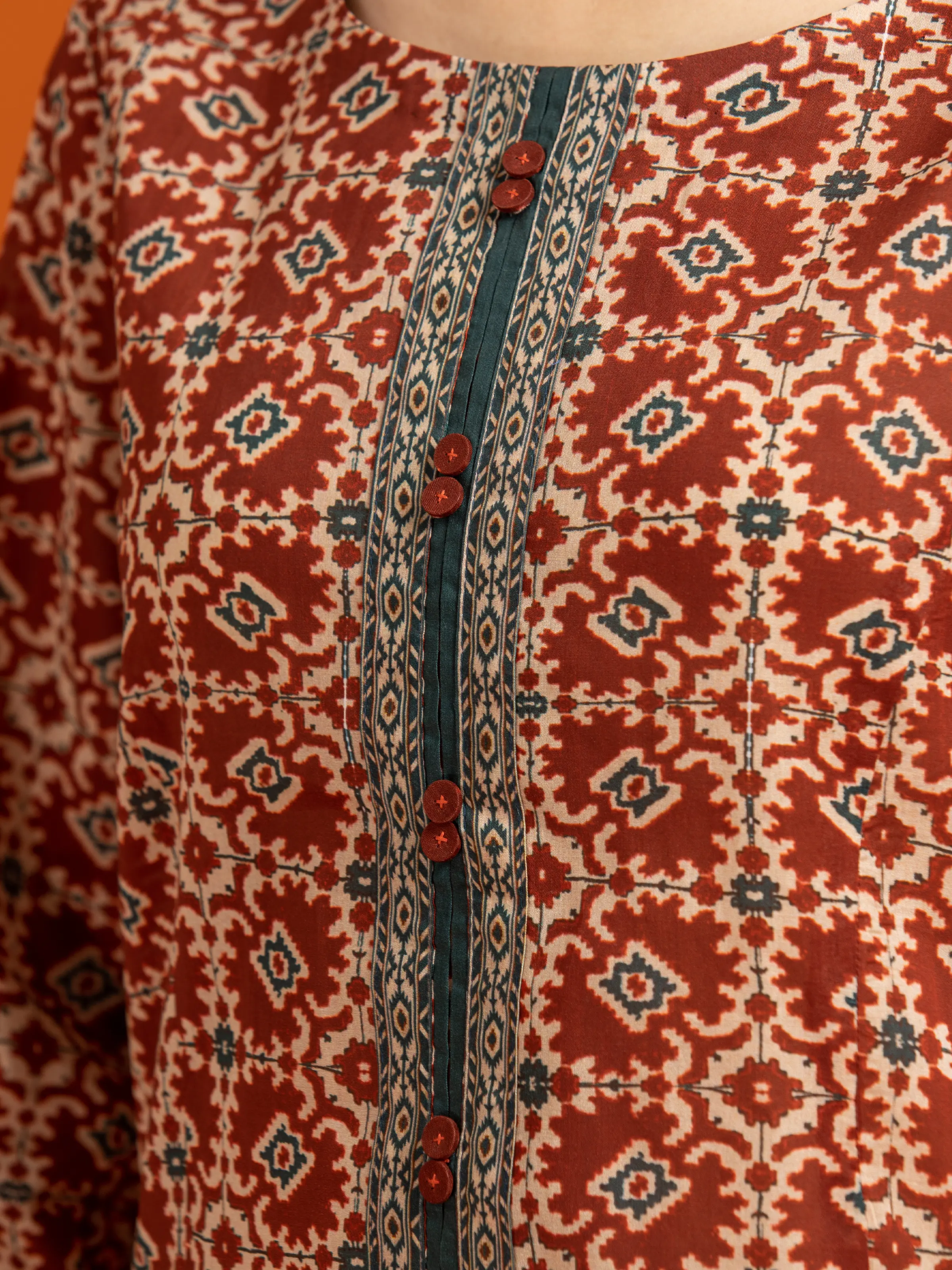 Unstitched Printed Cambric Shirt - EWU24A2-27012S - Image 2