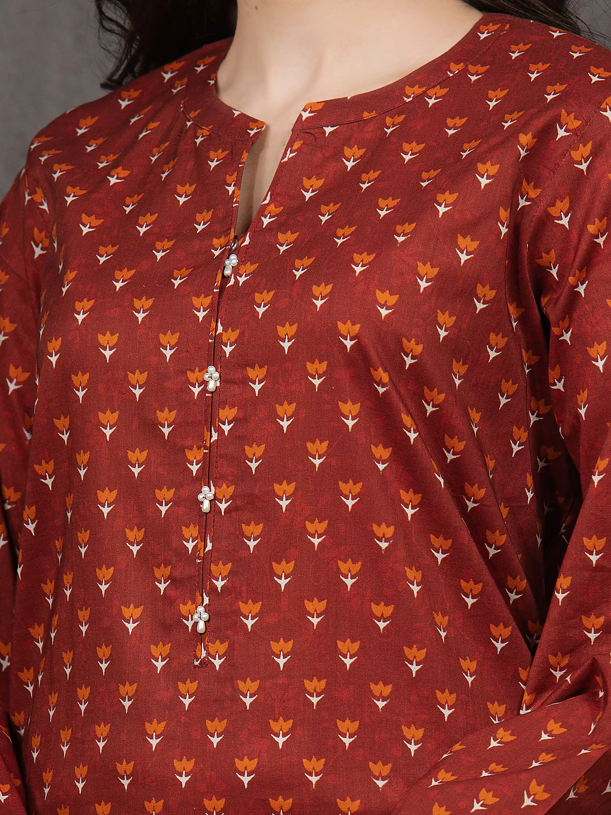 Unstitched Printed Cambric Suit - EWU5A2-35847-3P - Image 3