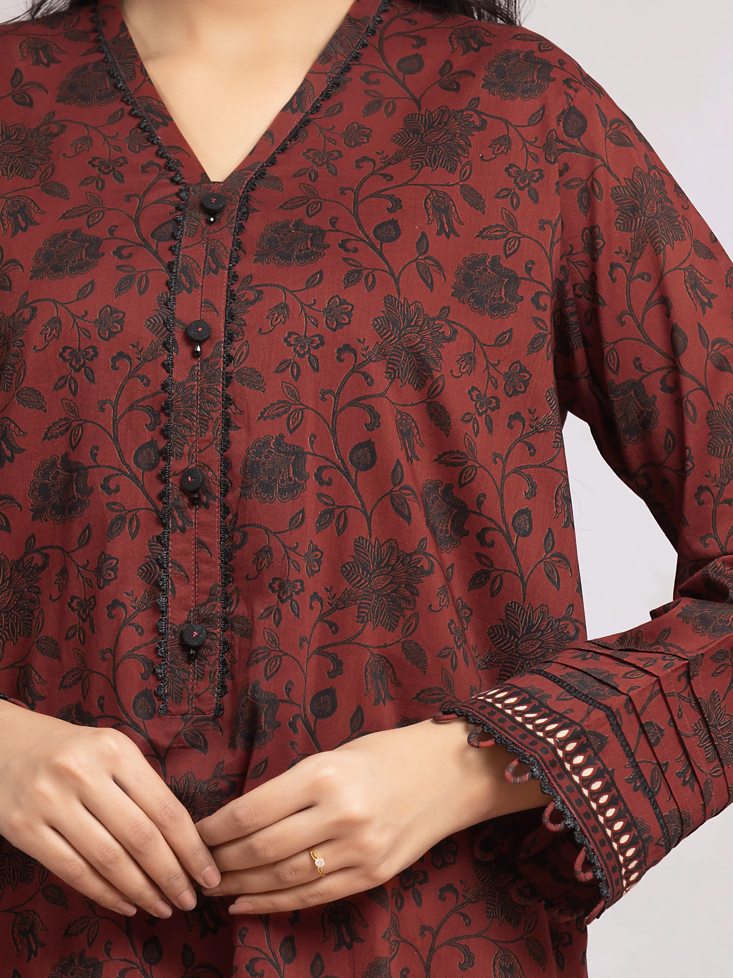 Unstitched Printed Khaddar Suit - EWU24A3-29611-3P - Image 4