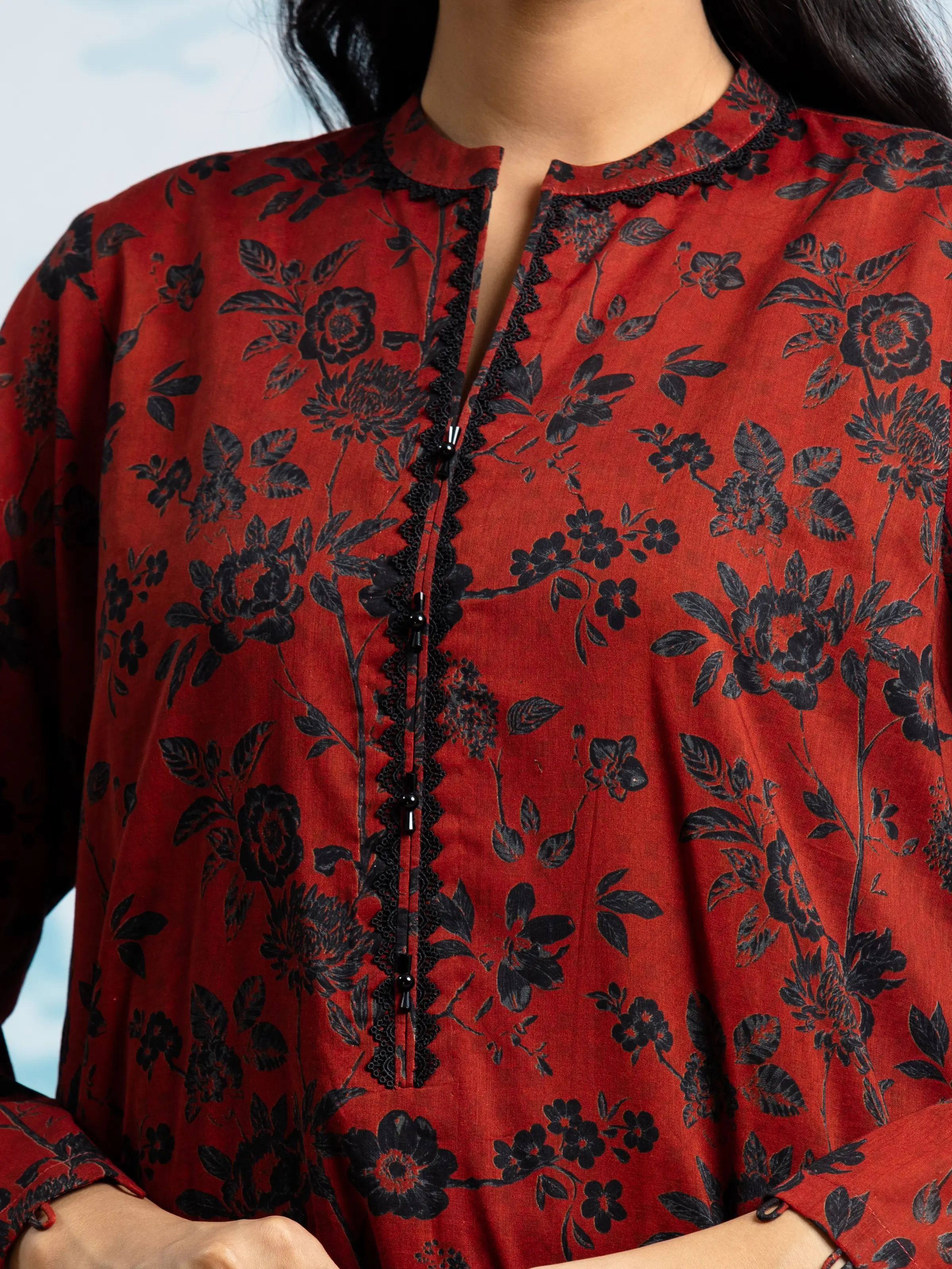 Unstitched Printed Khaddar Suit - EWU24A3-29701-3P - Image 3