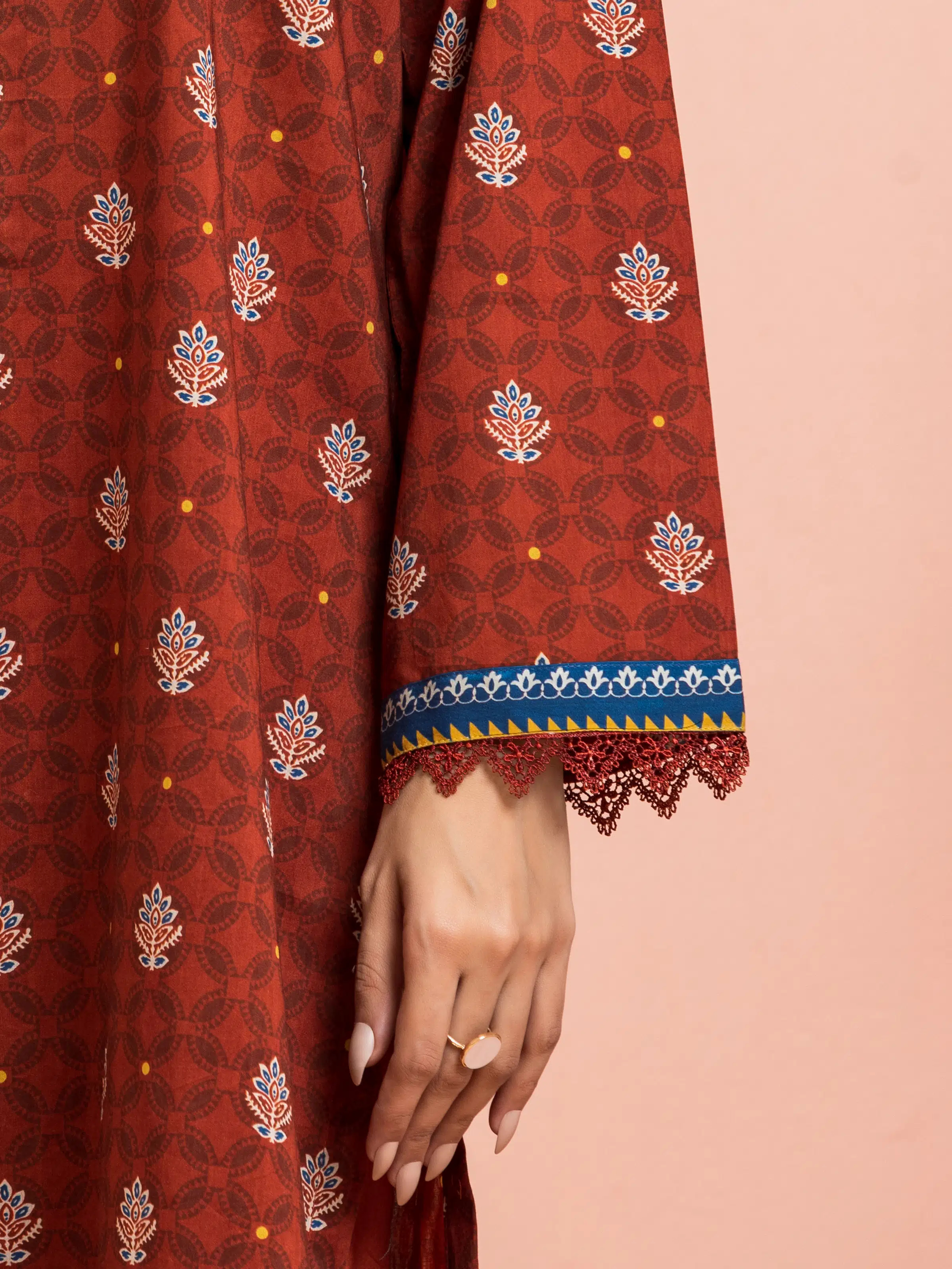 Unstitched Printed Khaddar Suit - EWU24M3-103 - Image 4
