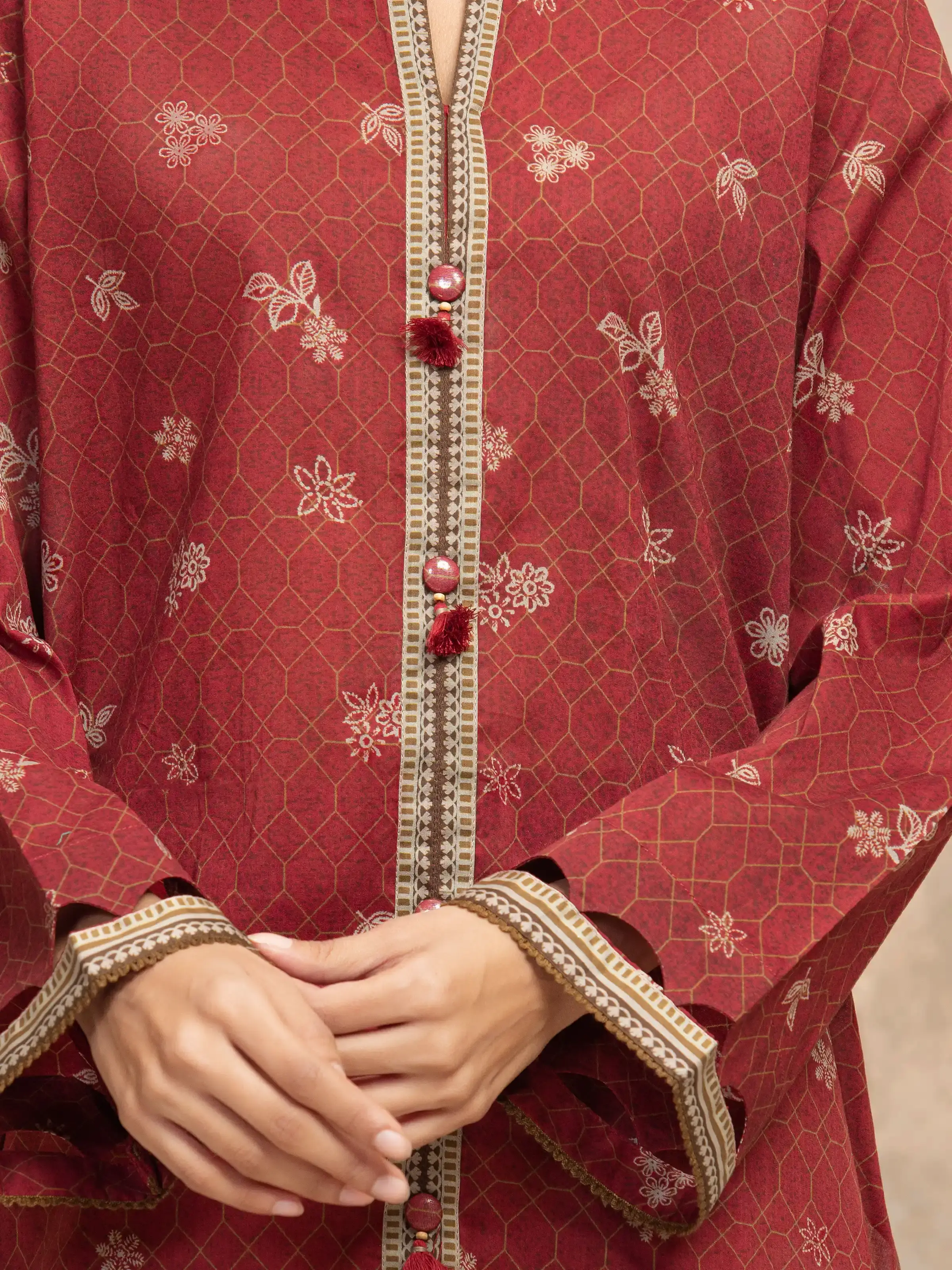 Unstitched Printed Khaddar Suit - EWU5A3-36012-3P - Image 3