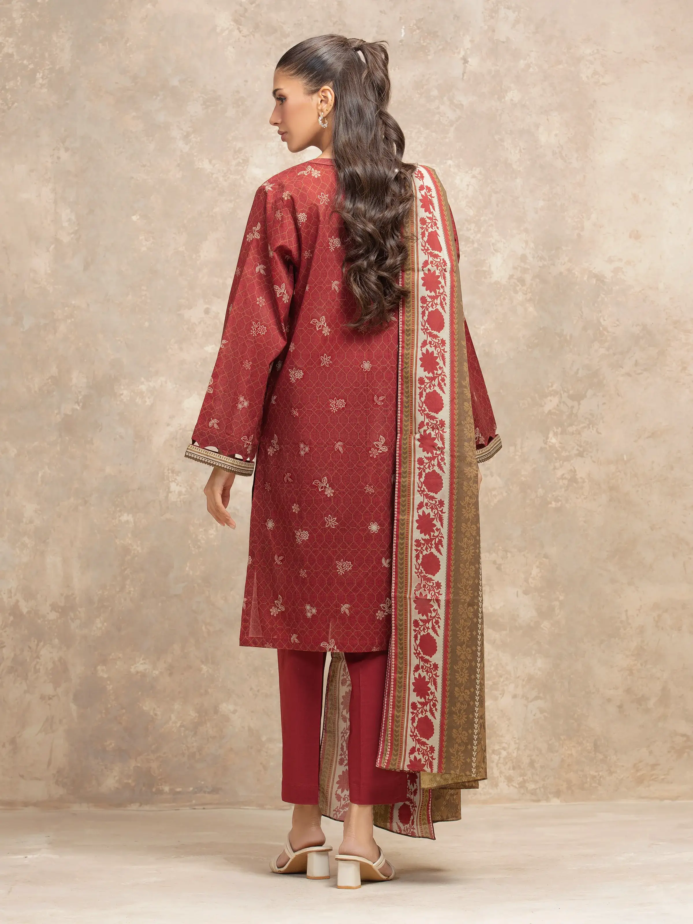 Unstitched Printed Khaddar Suit - EWU5A3-36012-3P - Image 5
