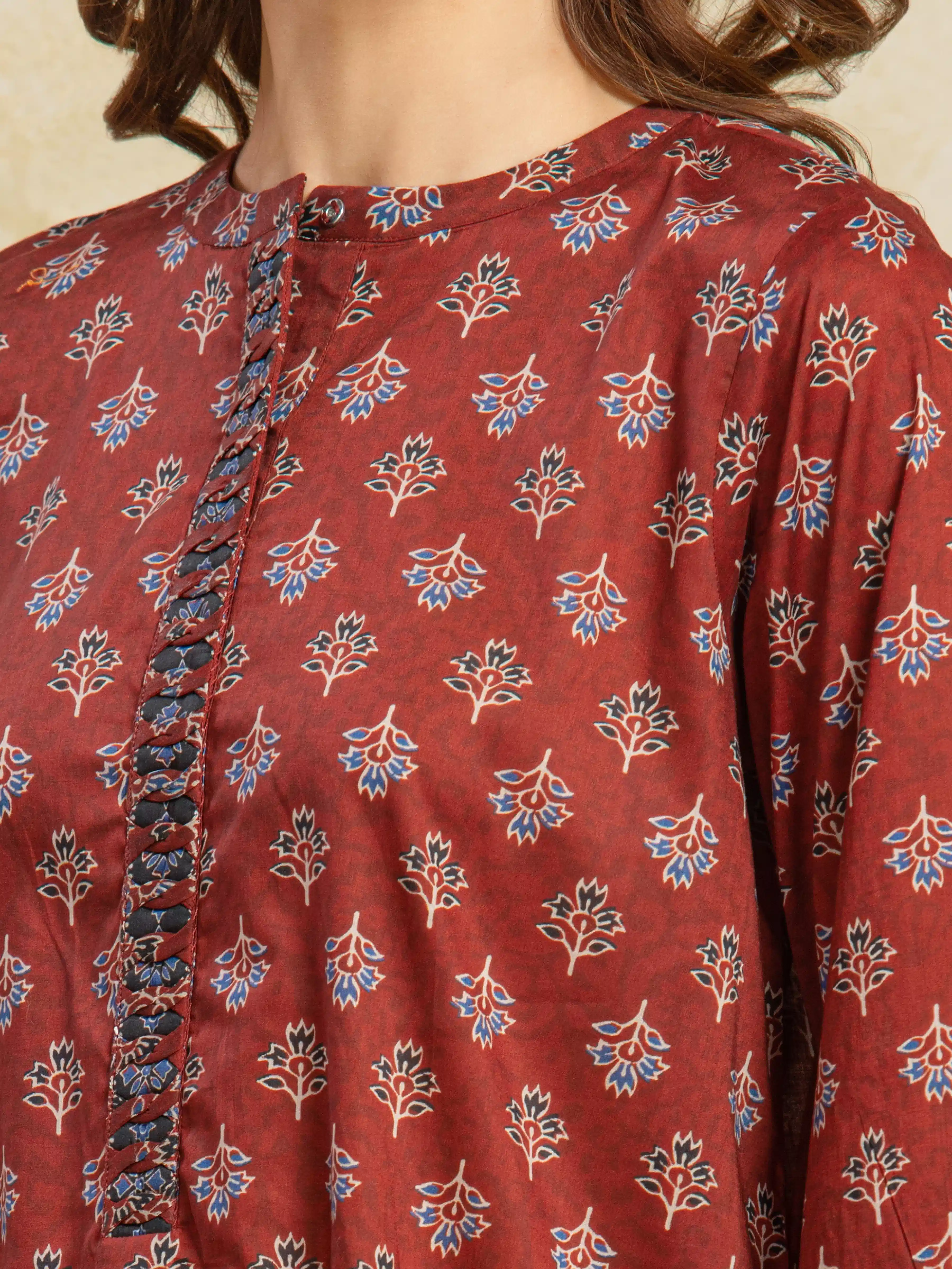 Unstitched Printed Khaddar Suit - EWU5A3-36106-3P - Image 4