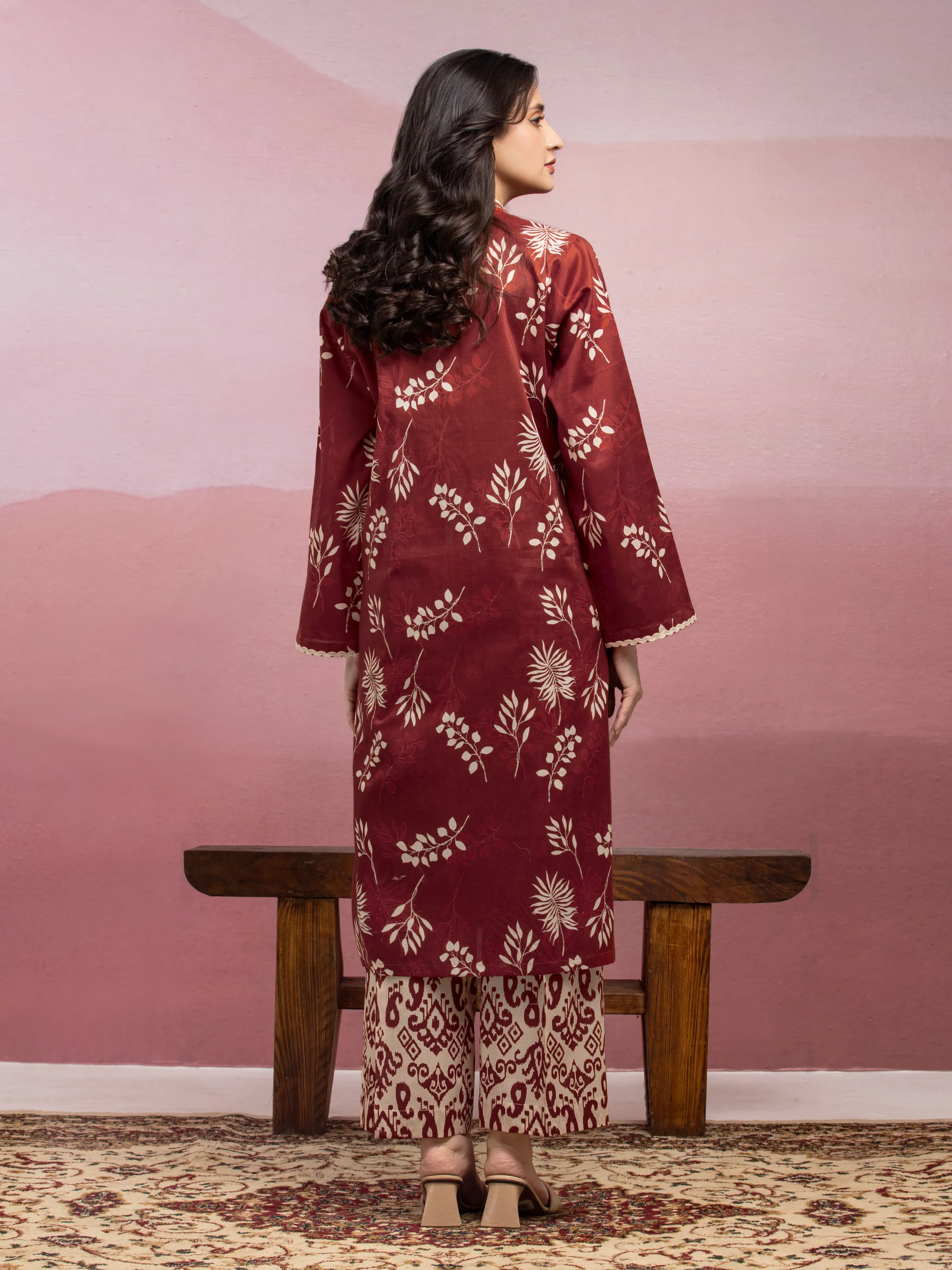 Unstitched Printed Lawn Shirt Trouser - EWU5A1-35429ST - Image 2