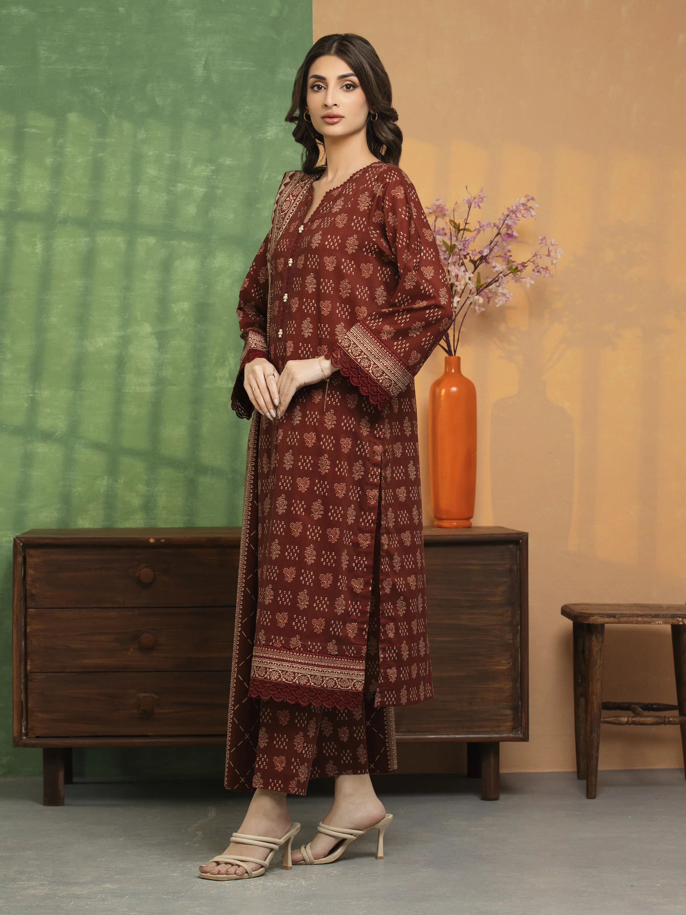 Unstitched Printed Lawn Suit - EWU5A1-35657-3P - Image 5