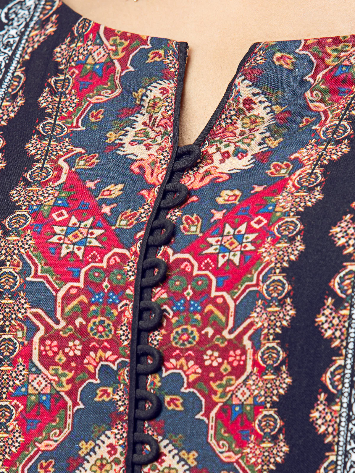 Unstitched Printed Viscose Shirt Dupatta - EWU22A4-24019SD - Image 5