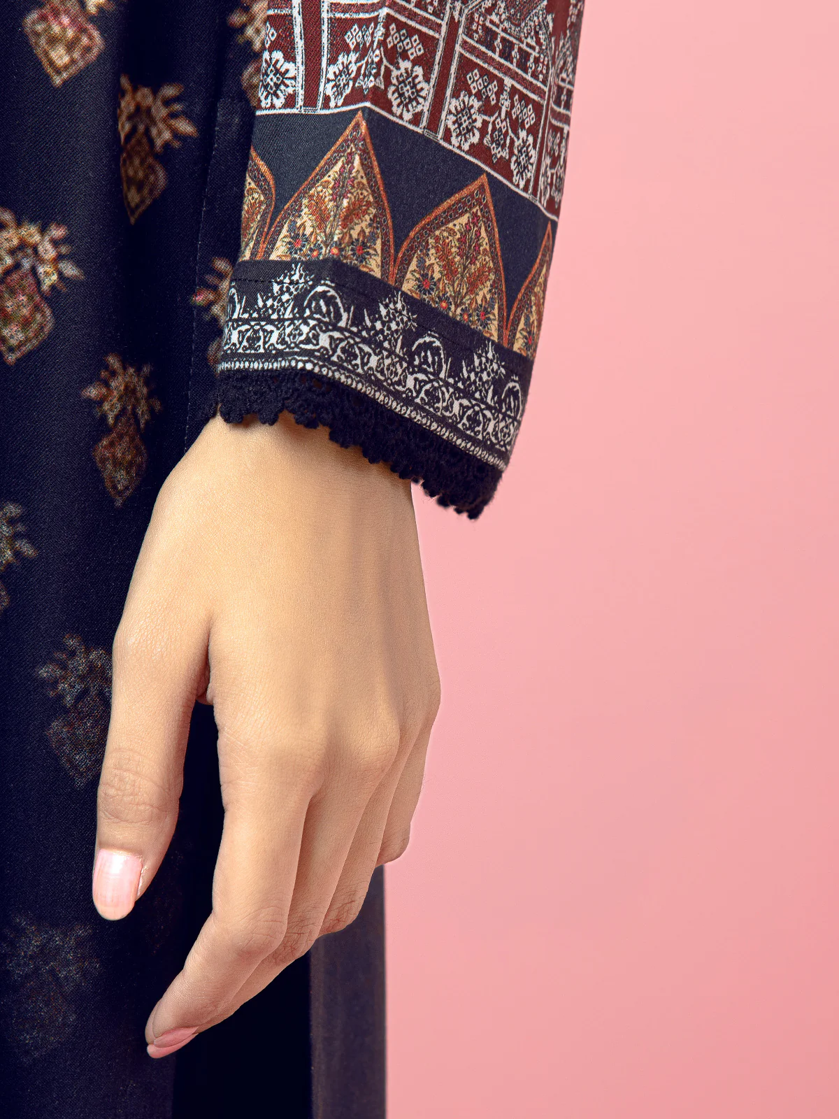 Unstitched Printed Viscose Shirt Dupatta - EWU22A4-24019SD - Image 6