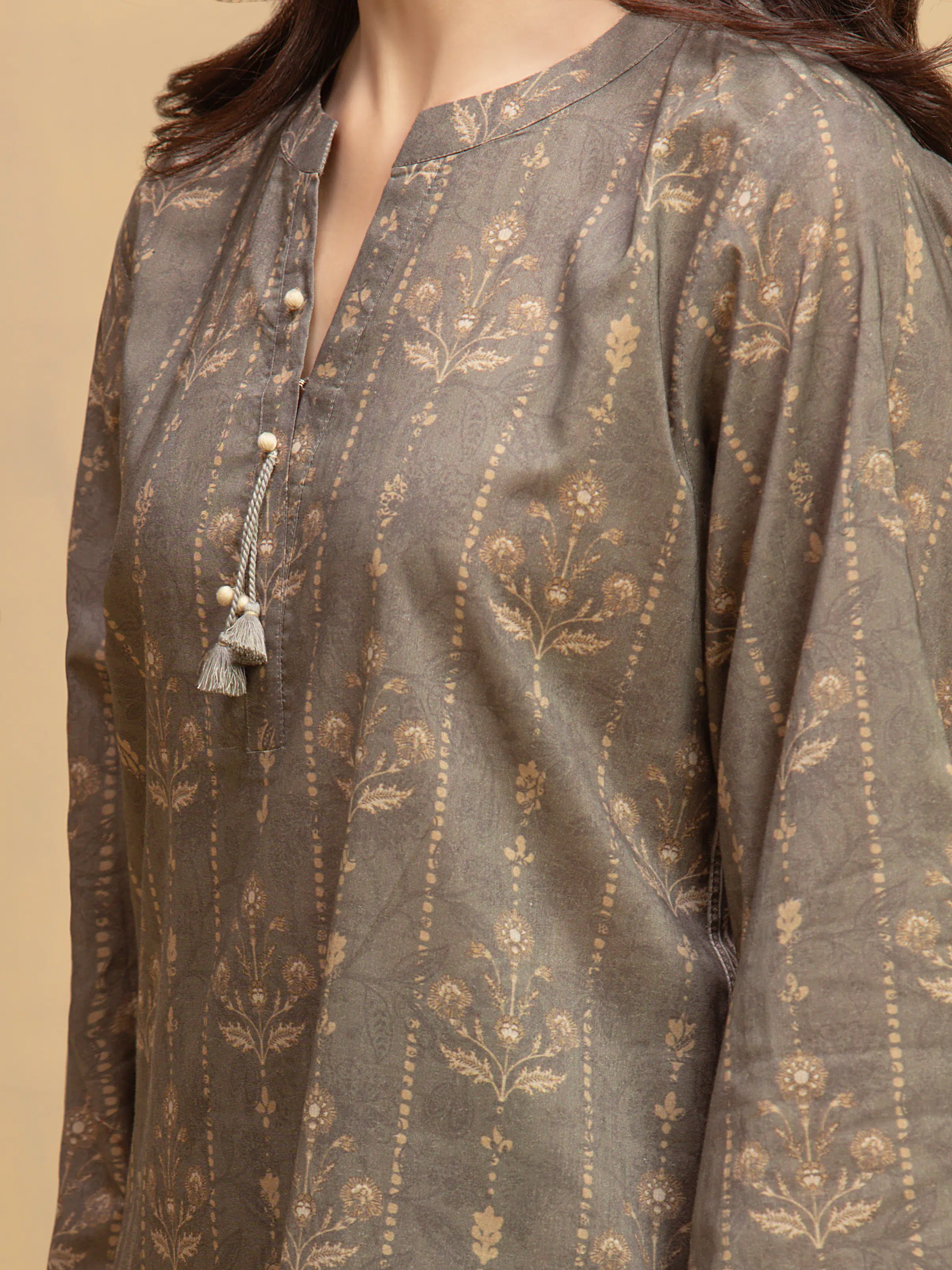 Unstitched Printed Khaddar Suit - EWU5A3-36008-3P - Image 4