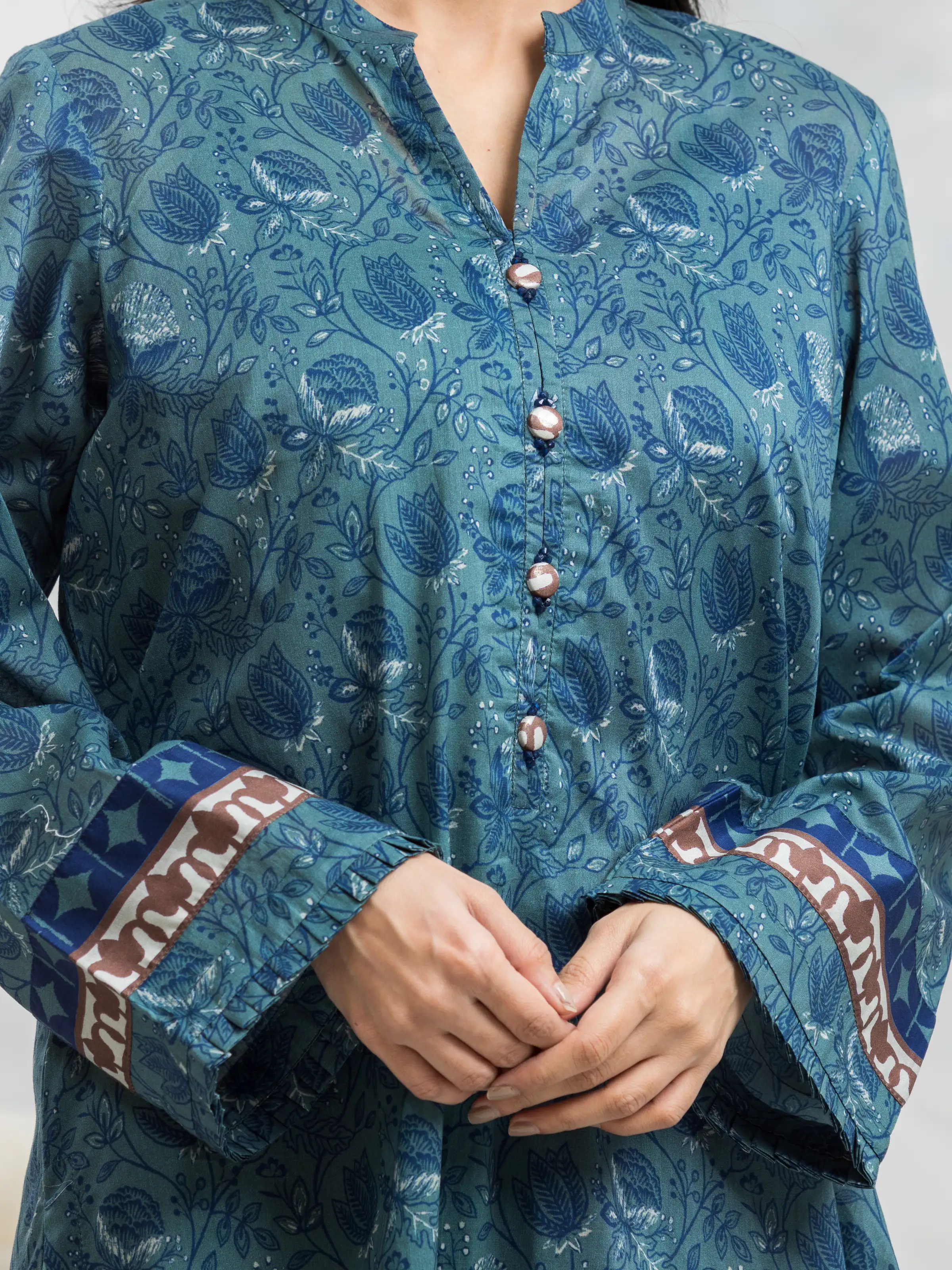 Unstitched Printed Cambric Shirt Trouser - EWU24A2-28227ST - Image 2