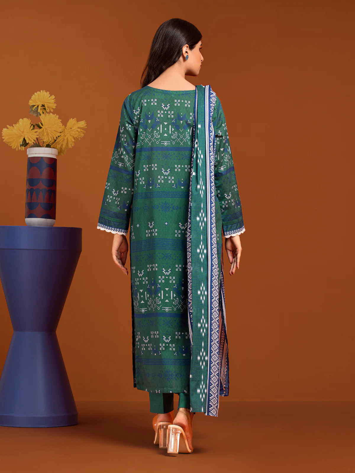 Unstitched Printed Khaddar Shirt - EWU23A3-27143S - Image 2