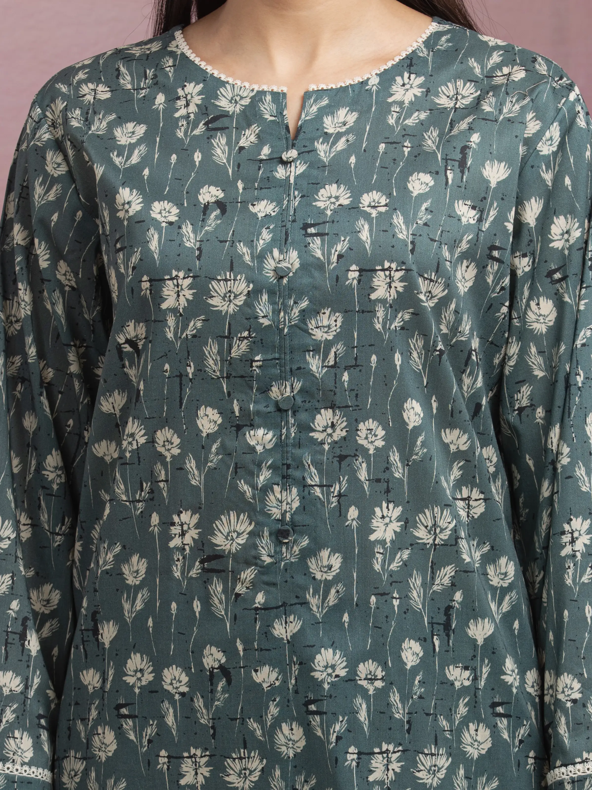 Unstitched Printed Lawn Suit - EWU5A1-35054-3P - Image 5