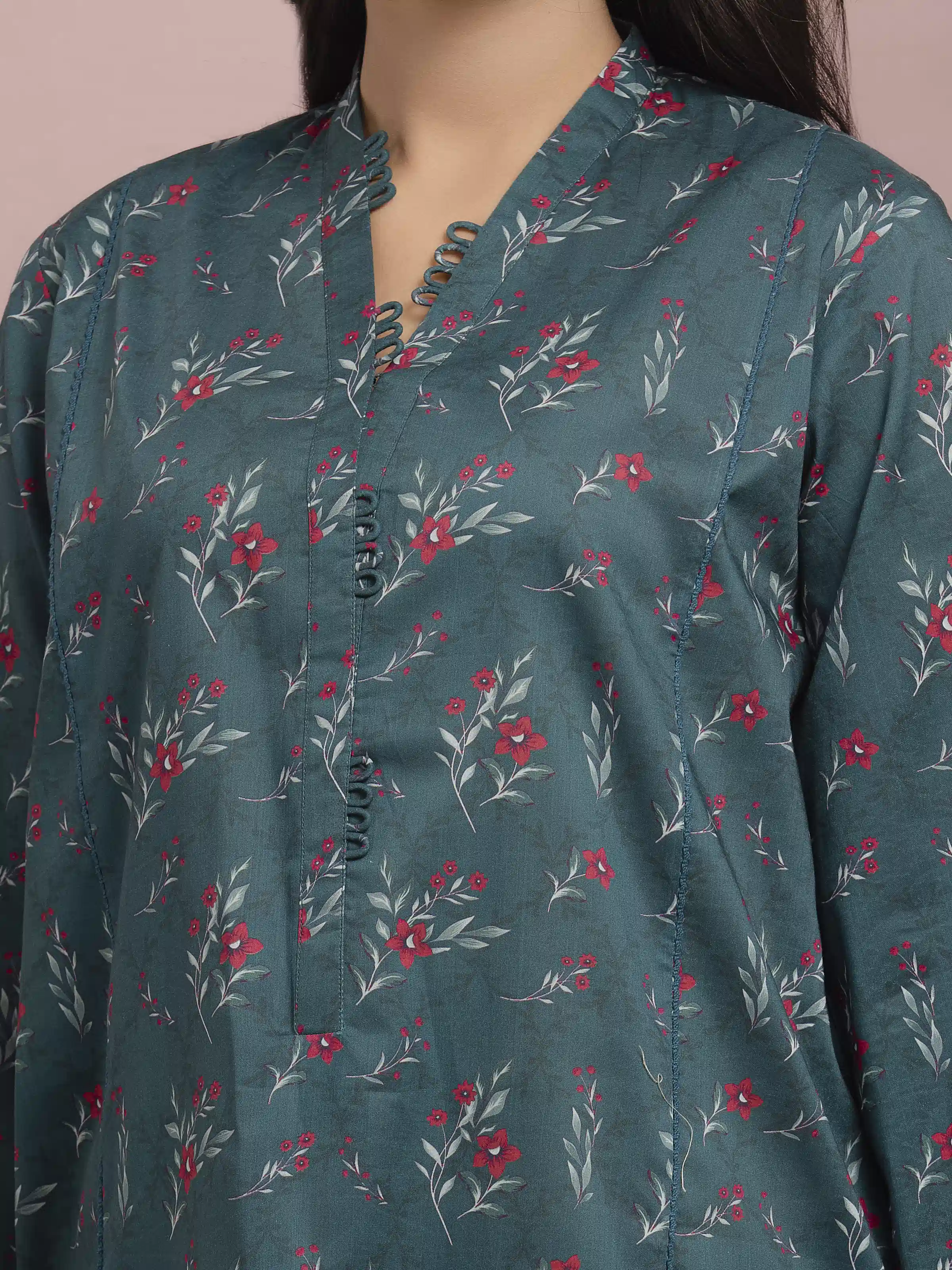 Unstitched Printed Lawn Suit - EWU5A1-35124-3P - Image 5