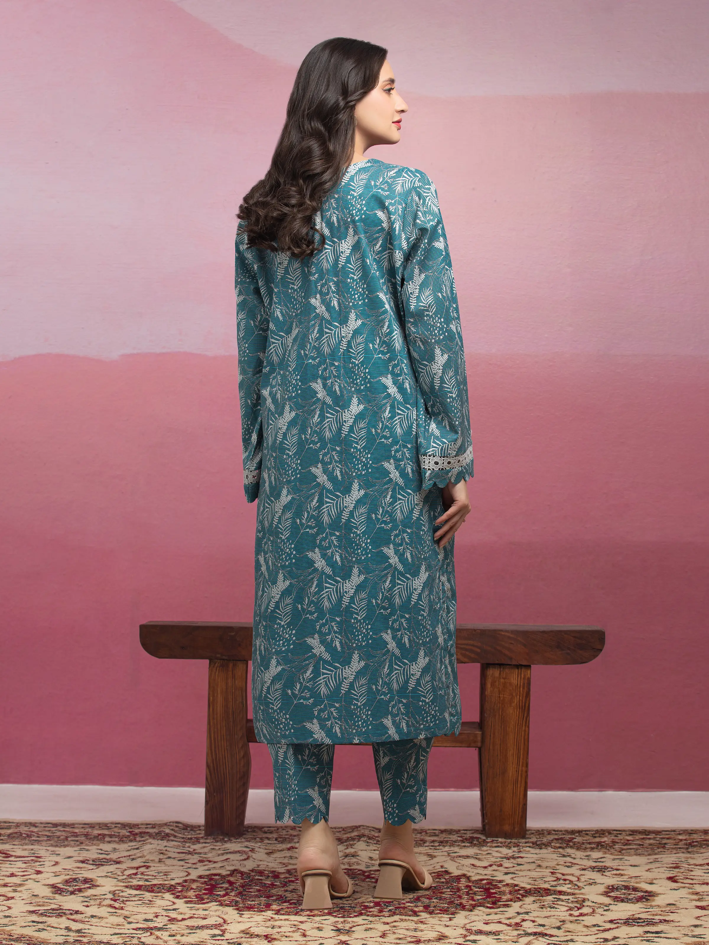 Unstitched Printed Lawn Shirt Trouser - EWU5A1-35411ST - Image 2