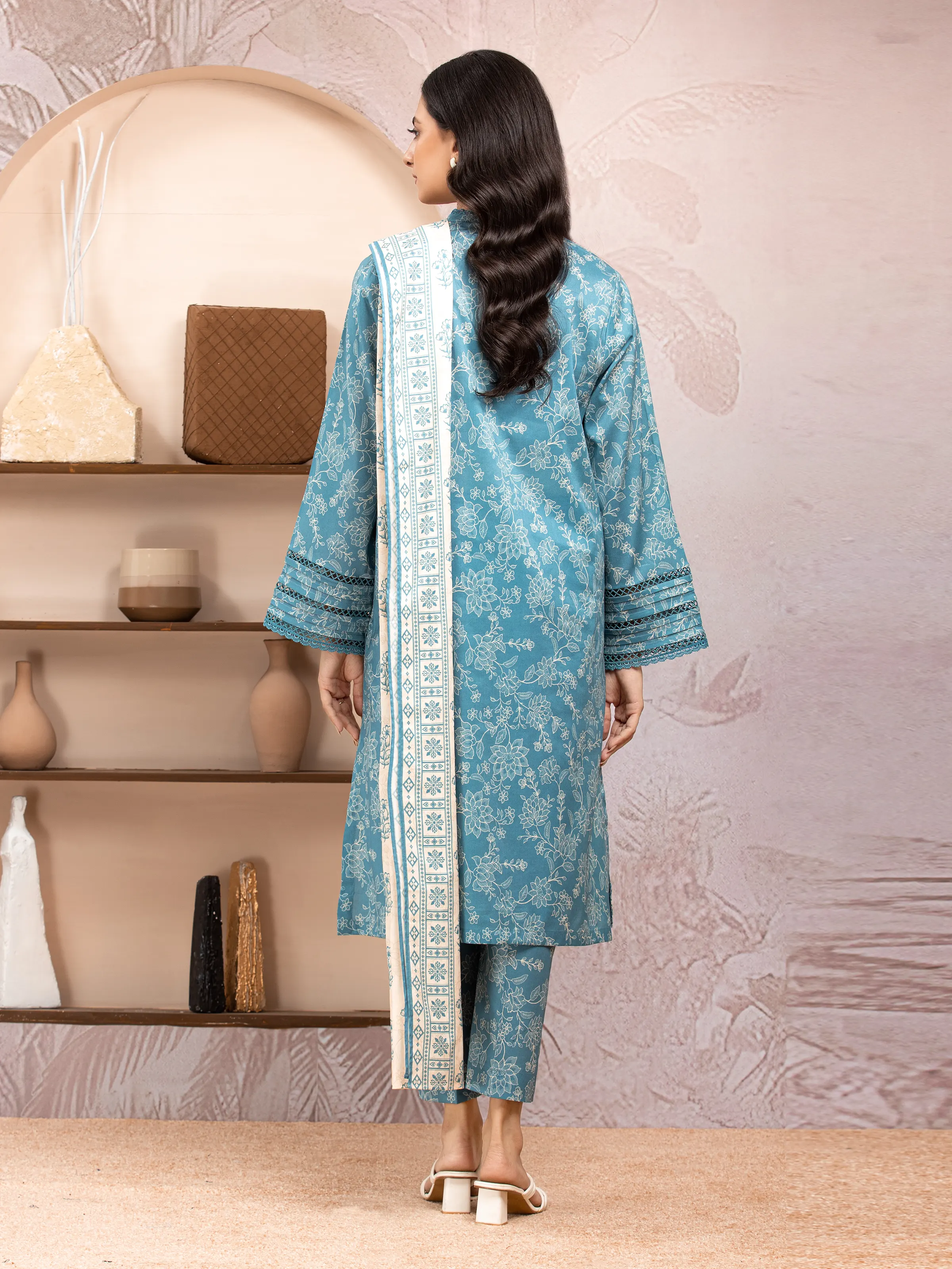 Unstitched Printed Lawn Suit - EWU5A1-35000-3P - Image 2