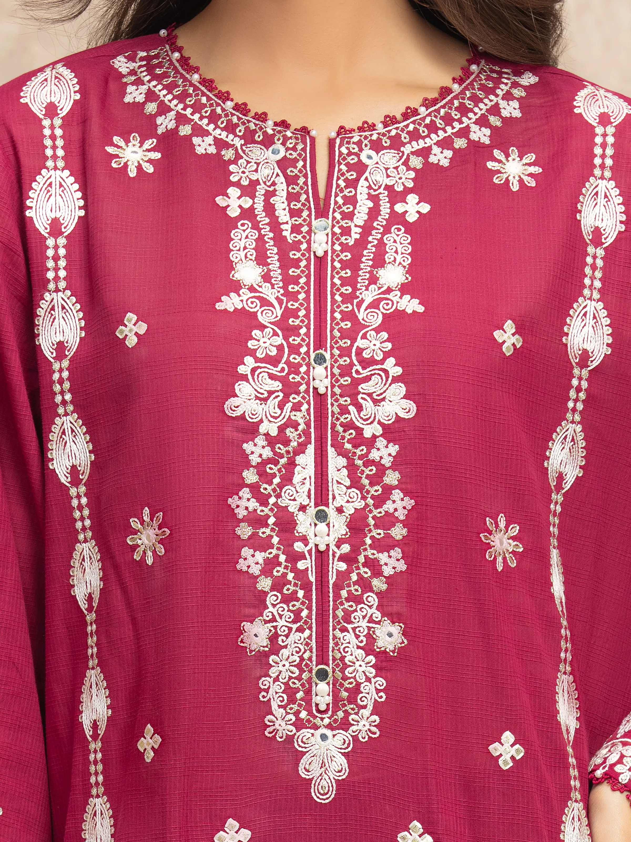 Unstitched Embroidered Lawn Suit - EWU5V1-31706-3P - Image 3