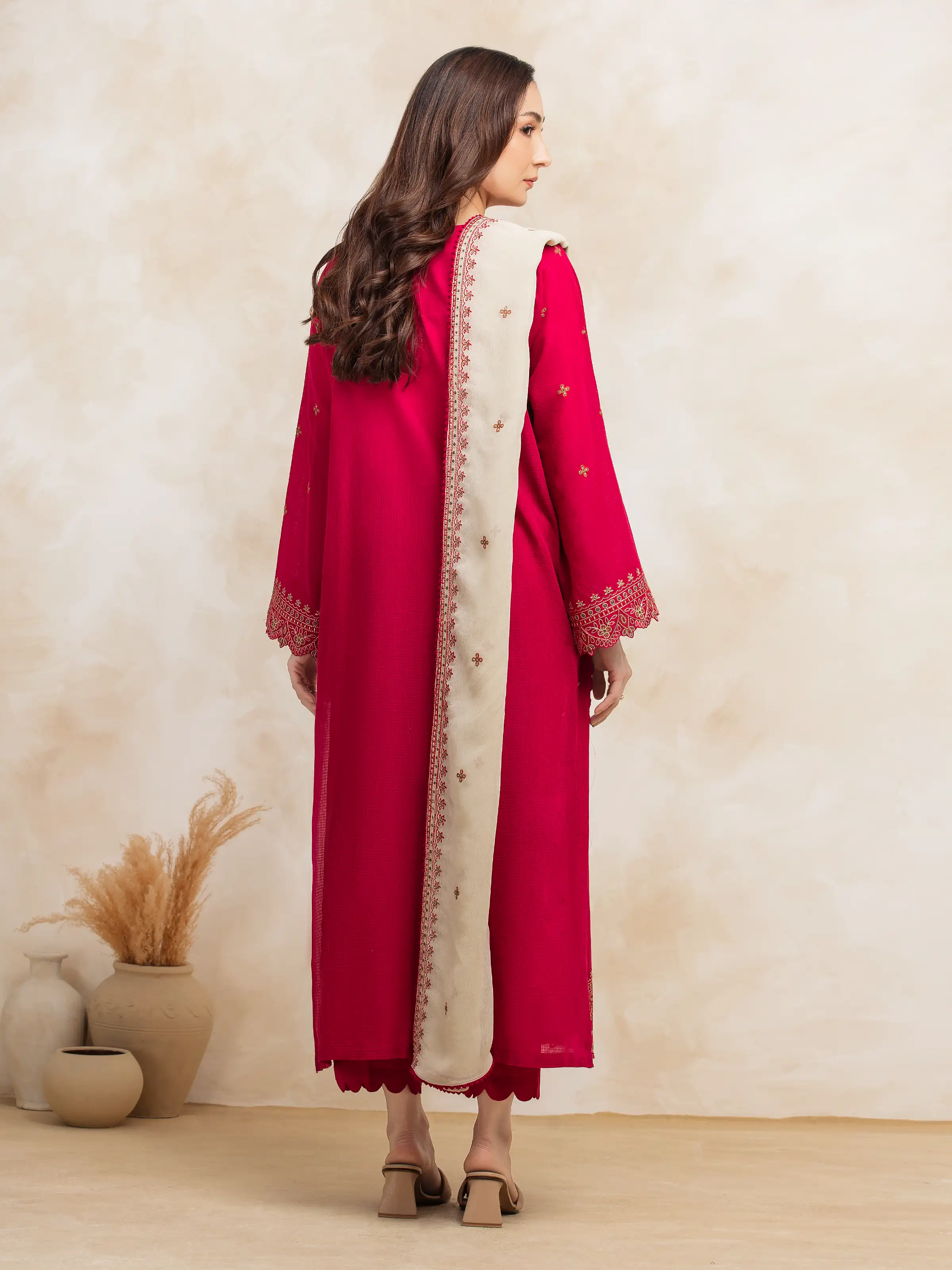 Unstitched Embroidered Lawn Suit - EWU5V1-31238-3P - Image 2