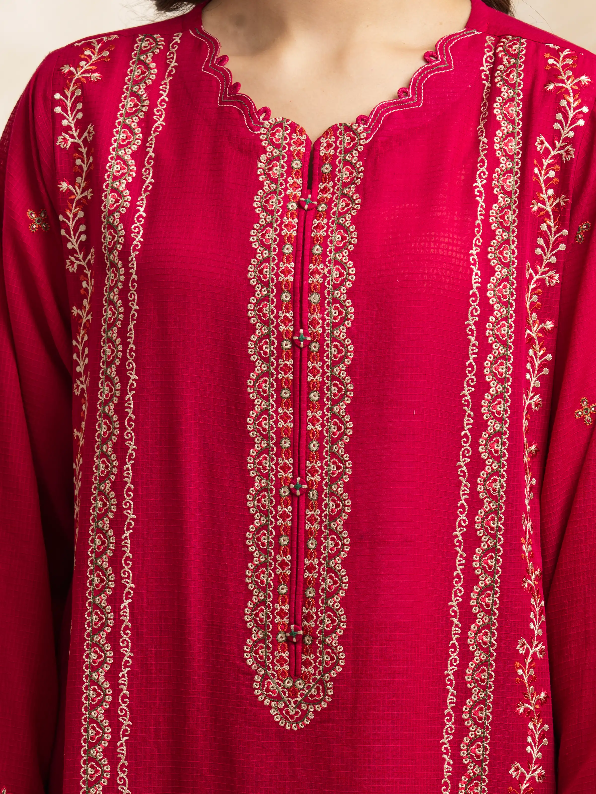 Unstitched Embroidered Lawn Suit - EWU5V1-31238-3P - Image 5