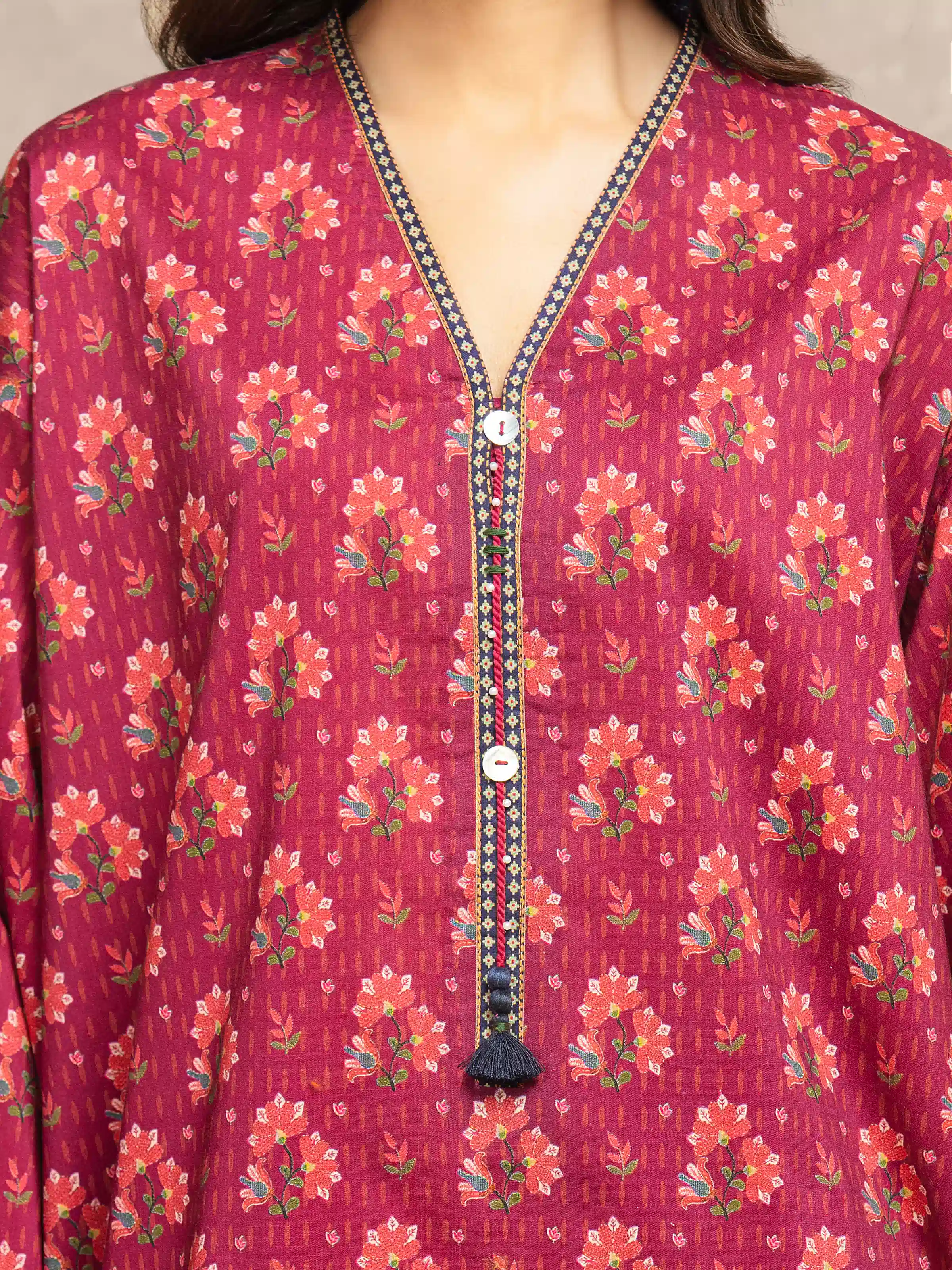 Unstitched Printed Khaddar Suit - EWU5M3-039-3P - Image 4