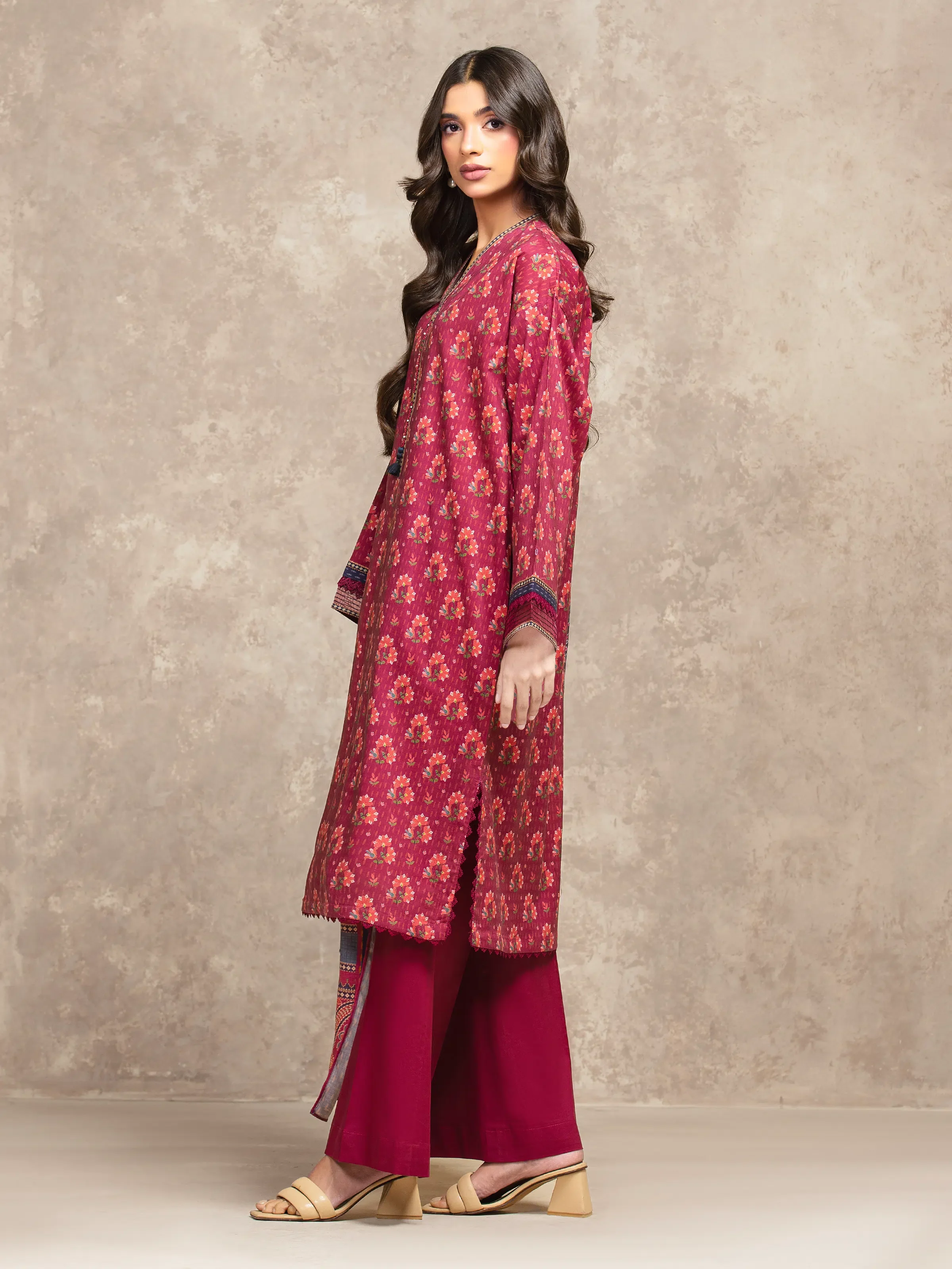Unstitched Printed Khaddar Suit - EWU5M3-039-3P - Image 5