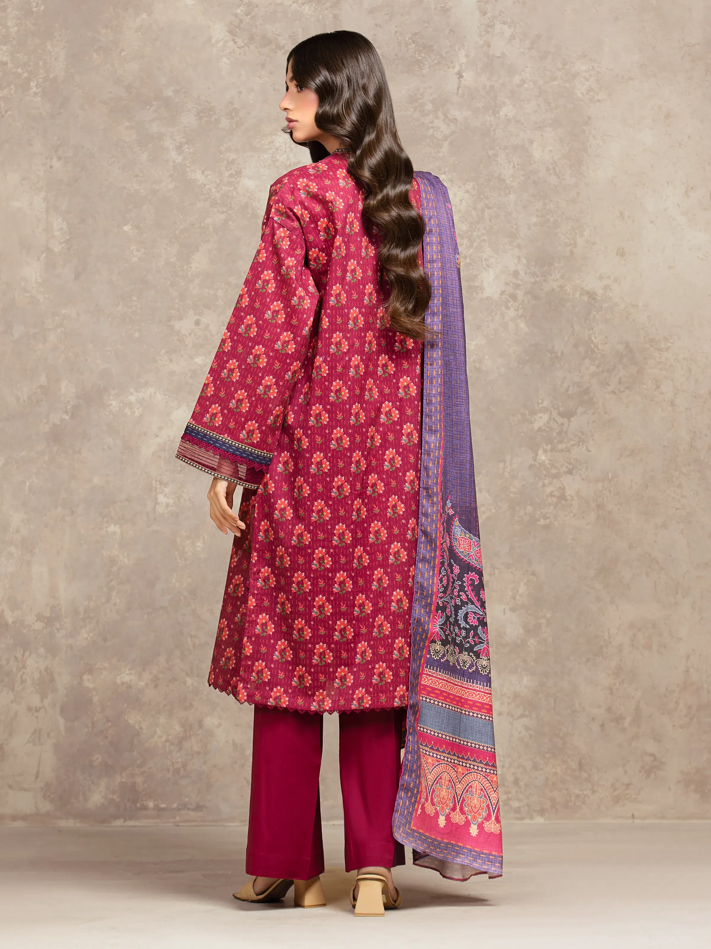 Unstitched Printed Khaddar Suit - EWU5M3-039-3P - Image 6