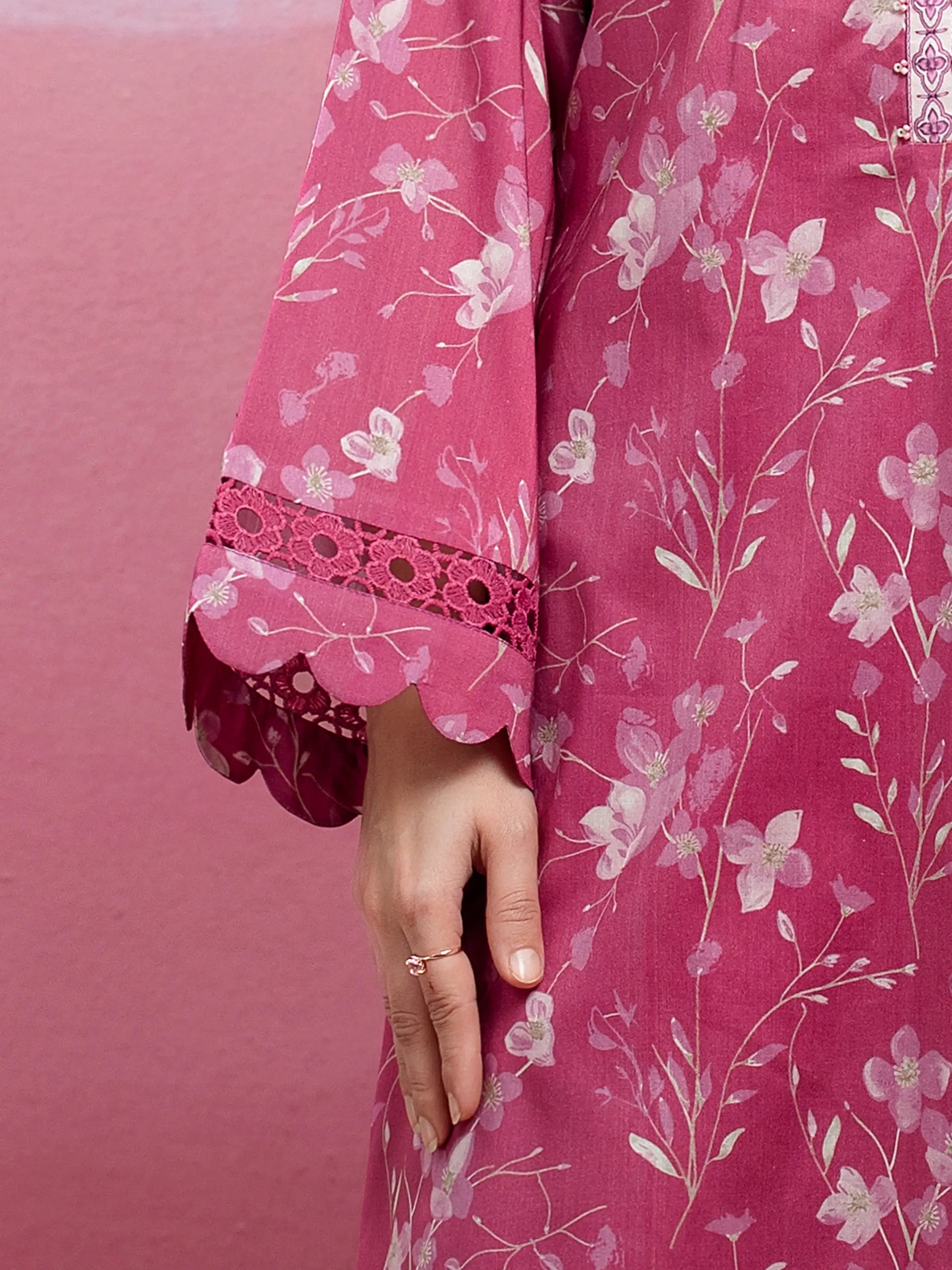 Unstitched Printed Lawn Shirt Trouser - EWU5A1-35414ST - Image 4