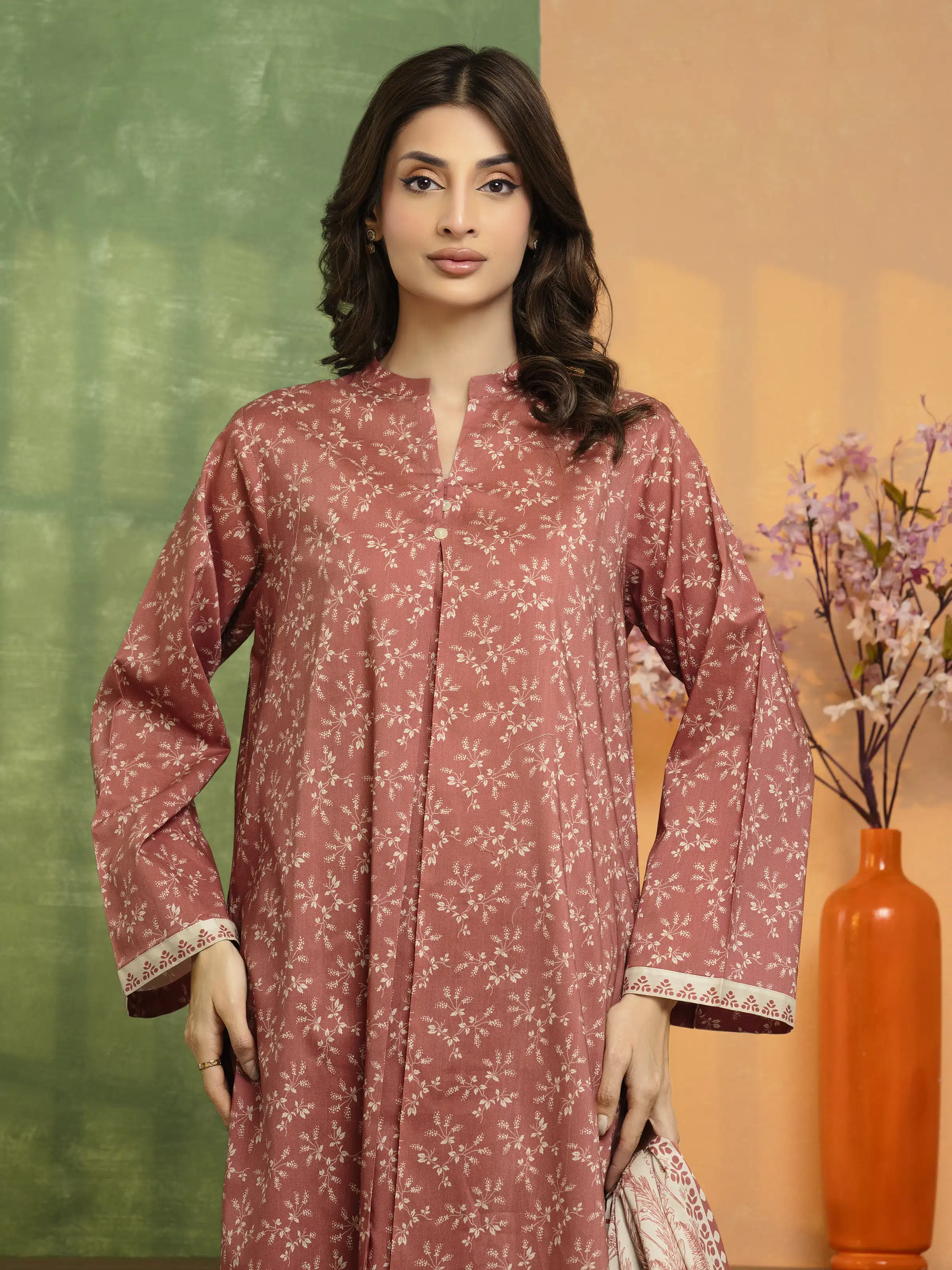 Unstitched Printed Lawn Suit - EWU5A1-35157-3P - Image 2