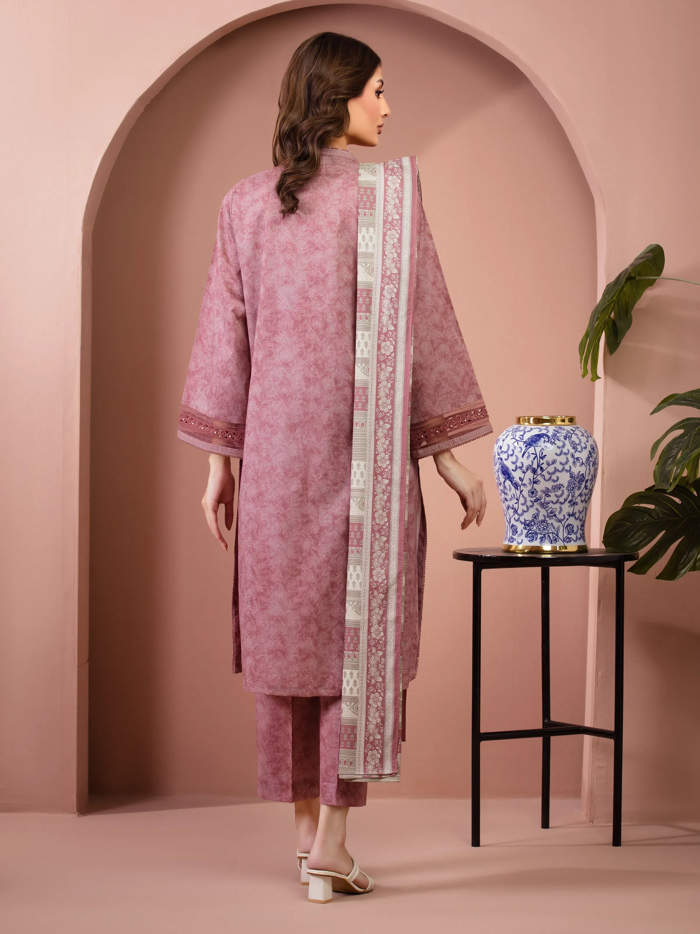Unstitched Printed Lawn Suit - EWU5A1-35637-3P - Image 6