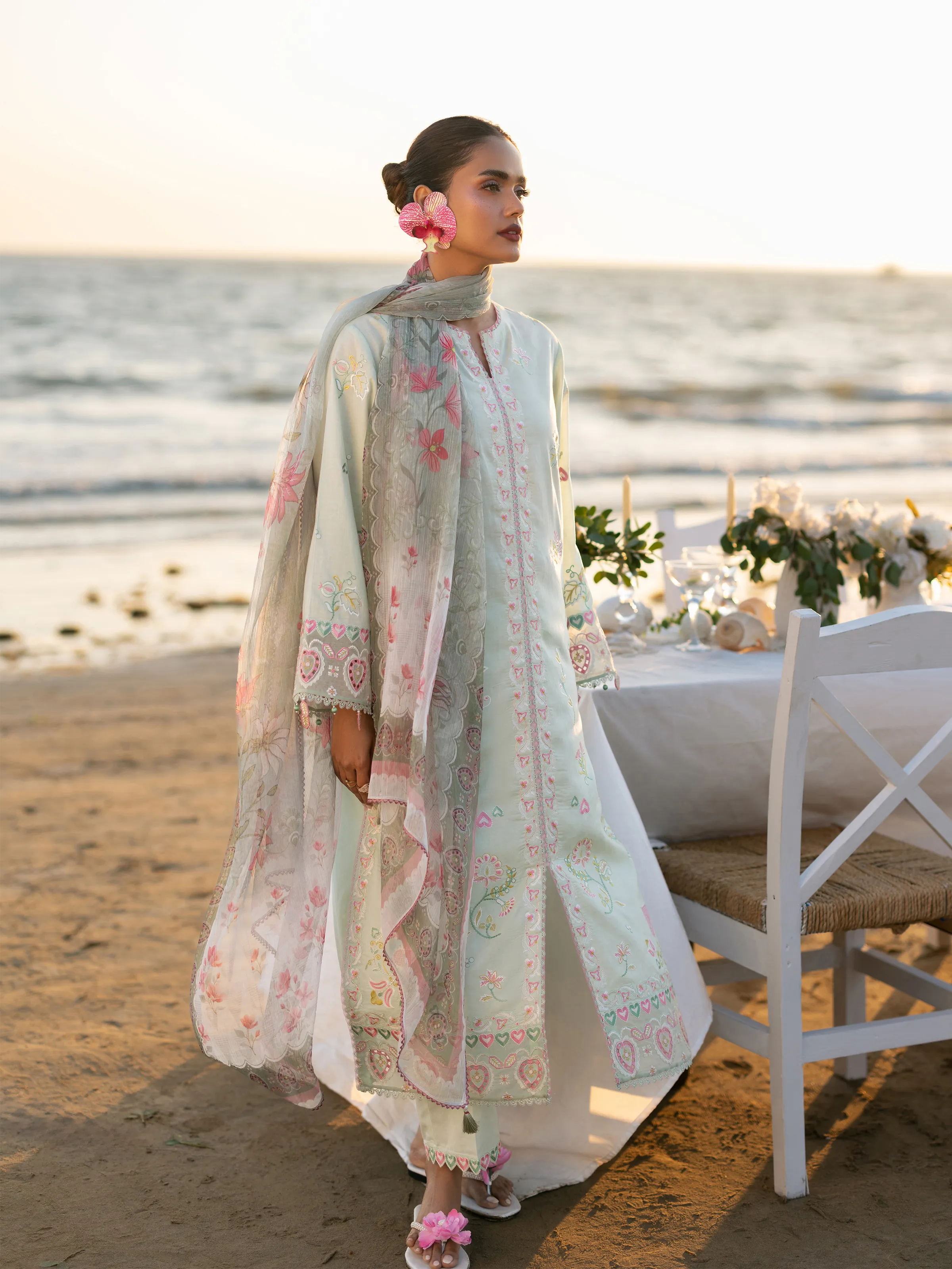 Unstitched Embroidered Cambric Suit - EWU6V2-33445-3P - Image 5