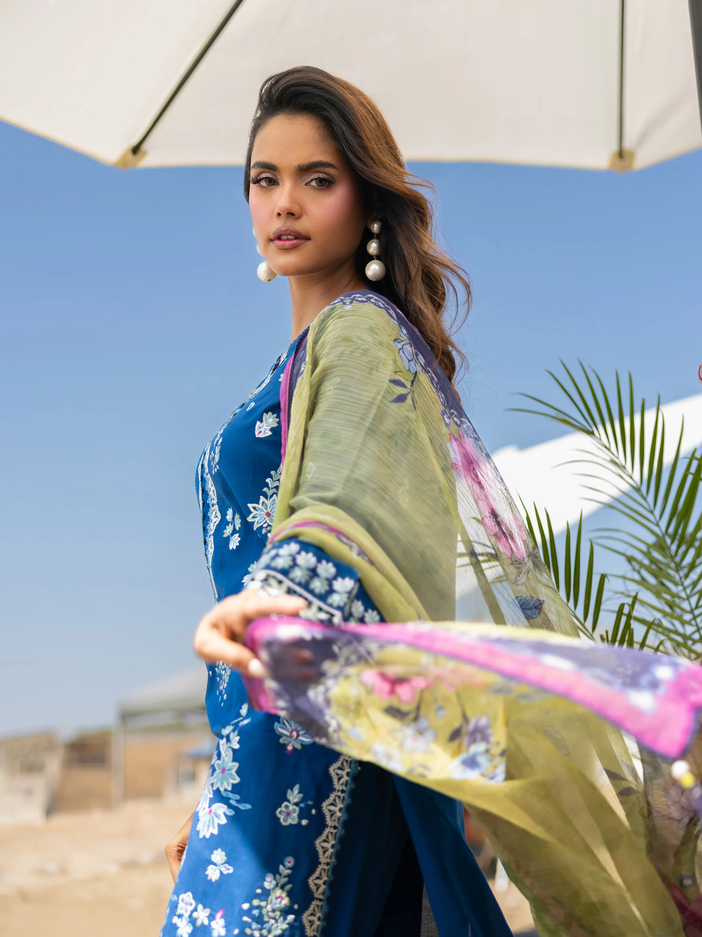 Unstitched Embroidered Cambric Suit - EWU6V2-33448-3P - Image 5