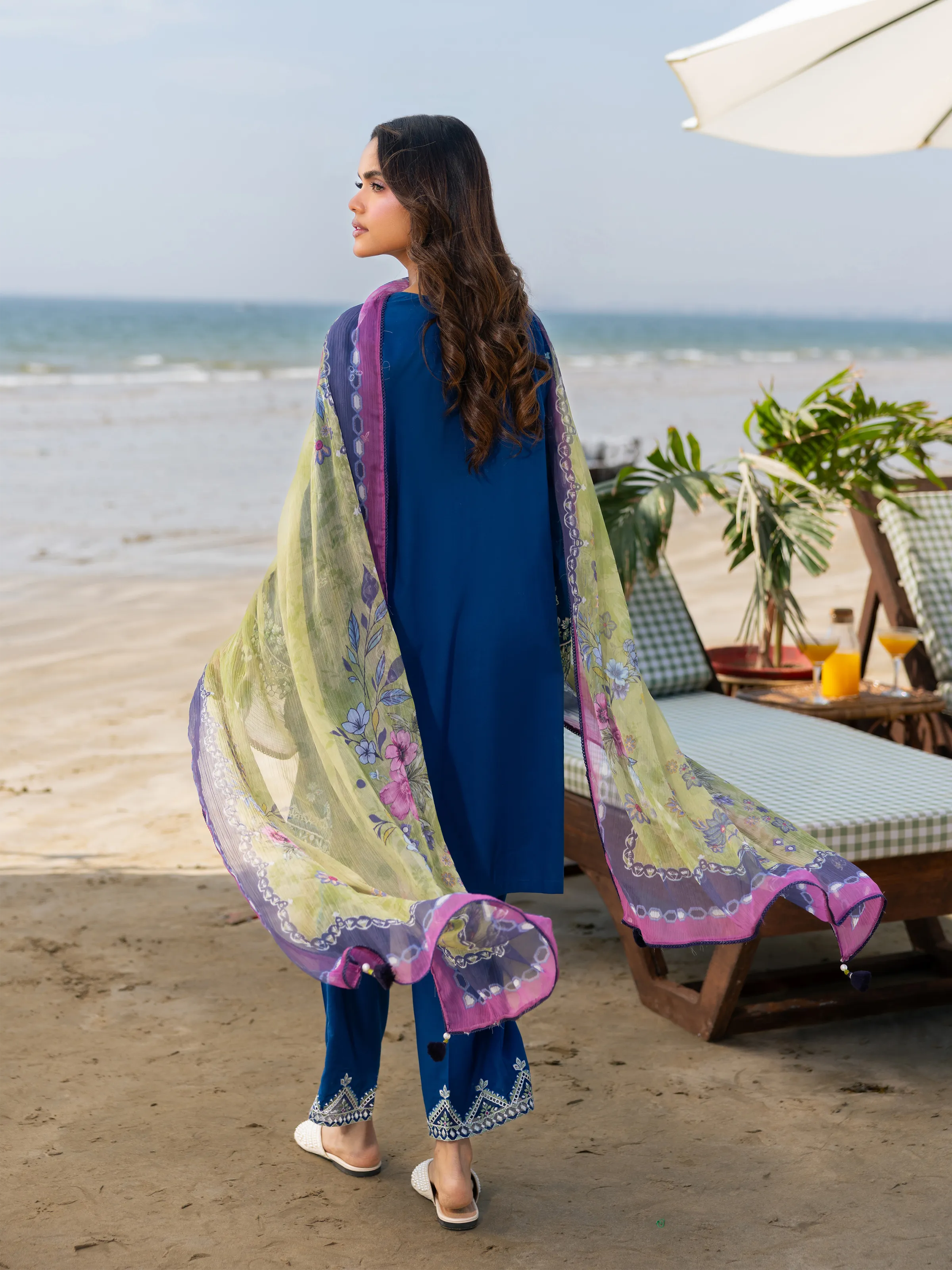 Unstitched Embroidered Cambric Suit - EWU6V2-33448-3P - Image 6