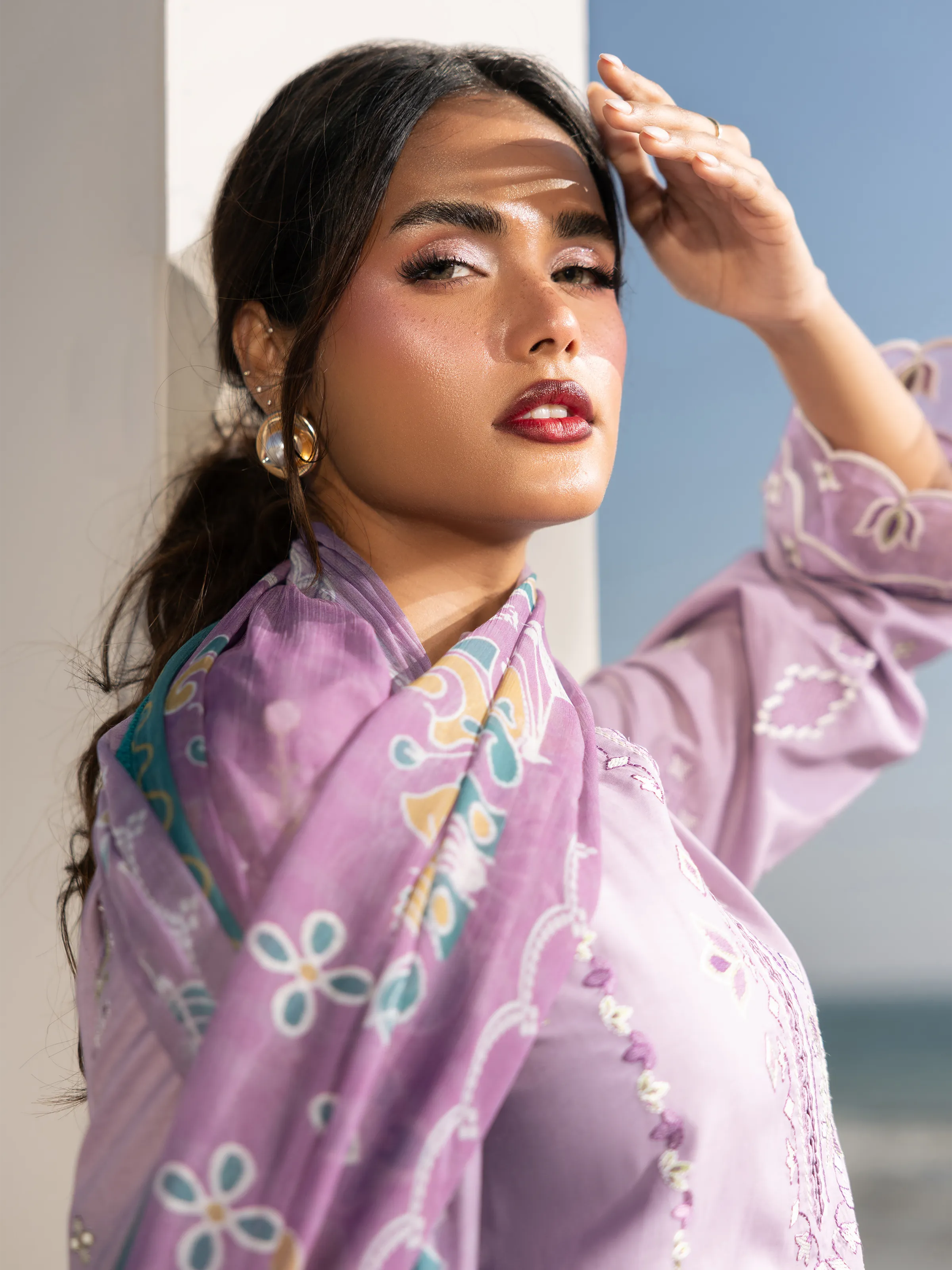 Unstitched Embroidered Cambric Suit - EWU6V2-33451-3P - Image 3